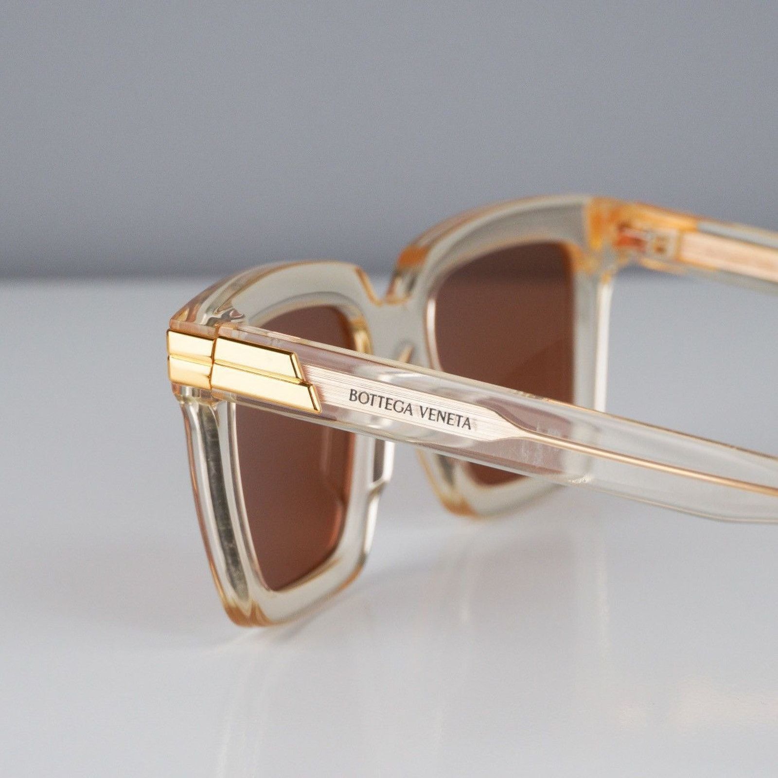 Bottega Veneta Bottega veneta transparent gold logo sunglasses Size ONE SIZE - 8 Thumbnail