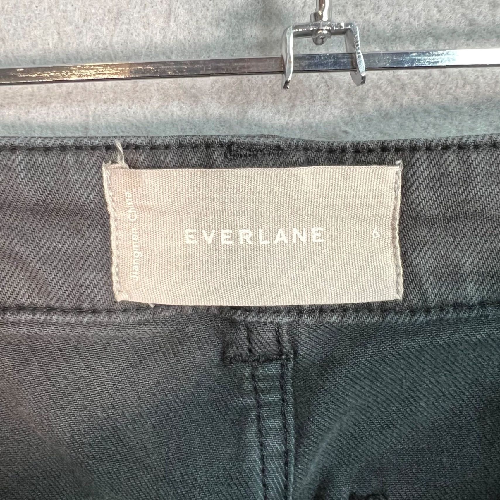 Everlane Everlane Cropped Slim Denim Jeans Black Cotton Blend Pants 6 Womens High Rise Tapered Inseam 24 in Cropped Shoes? Size 28" / US 6 / IT 42 - 3 Thumbnail