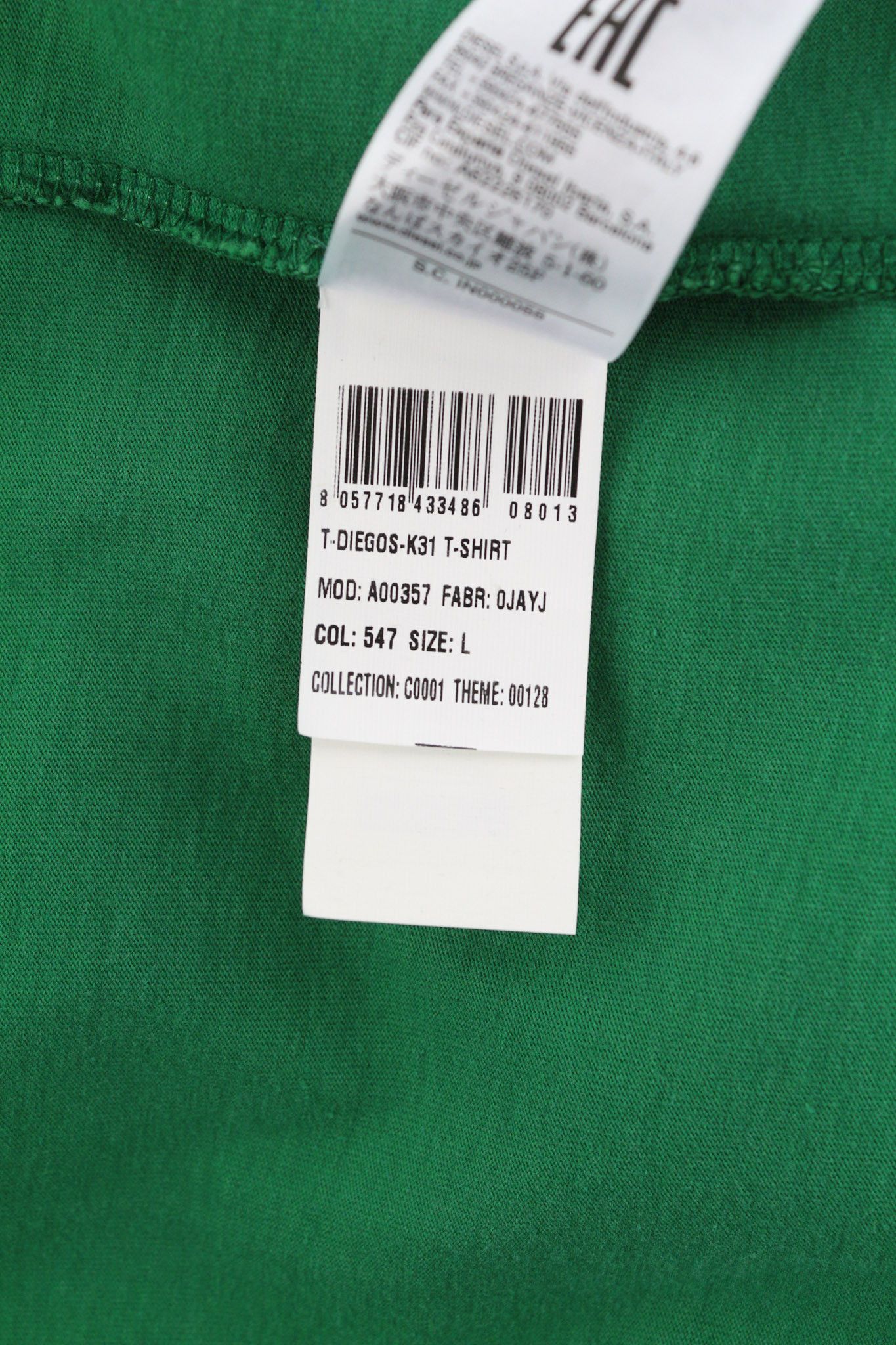 Diesel T-DIEGOS-K31 L Crew Neck Tricot Logo T-Shirt 40317 Size US L / EU 52-54 / 3 - 9 Thumbnail
