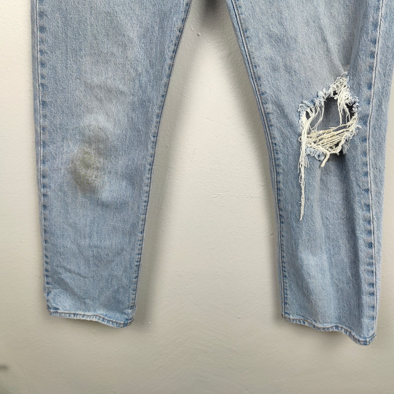 Levi's Levi's Wedgie Straight Jeans Womens 29 Light Wash Button Fly Size 29" - 5 Thumbnail