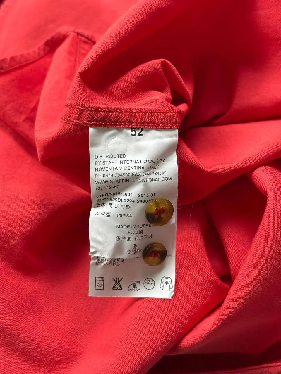 Vivienne Westwood Vivienne Westwood Arrow Arms button up shirt in red Size 52 Size US L / EU 52-54 / 3 - 8 Thumbnail