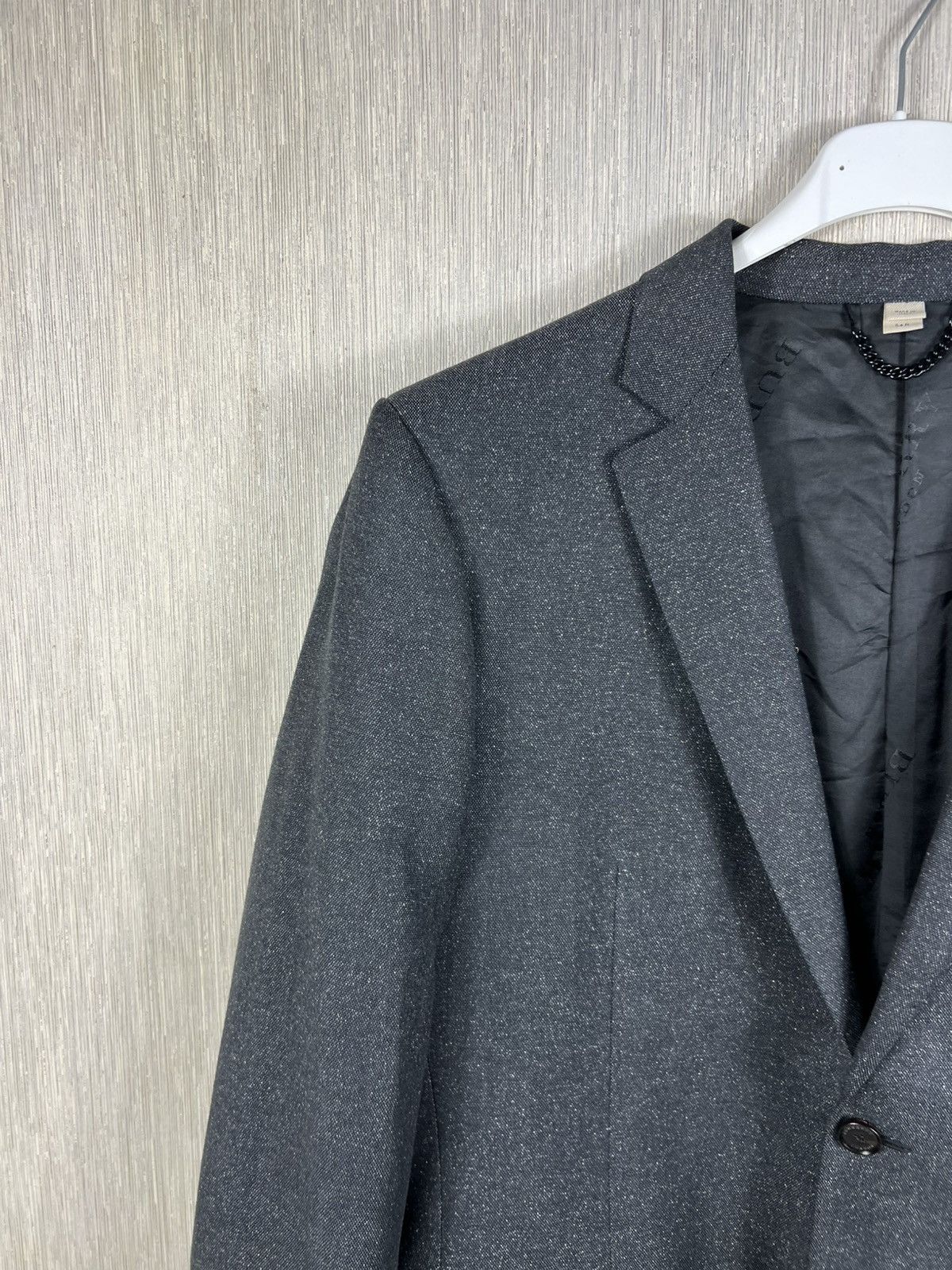 Burberry Burberry London wool silk gradient grey spray blazer jacket Size 54R - 4 Thumbnail