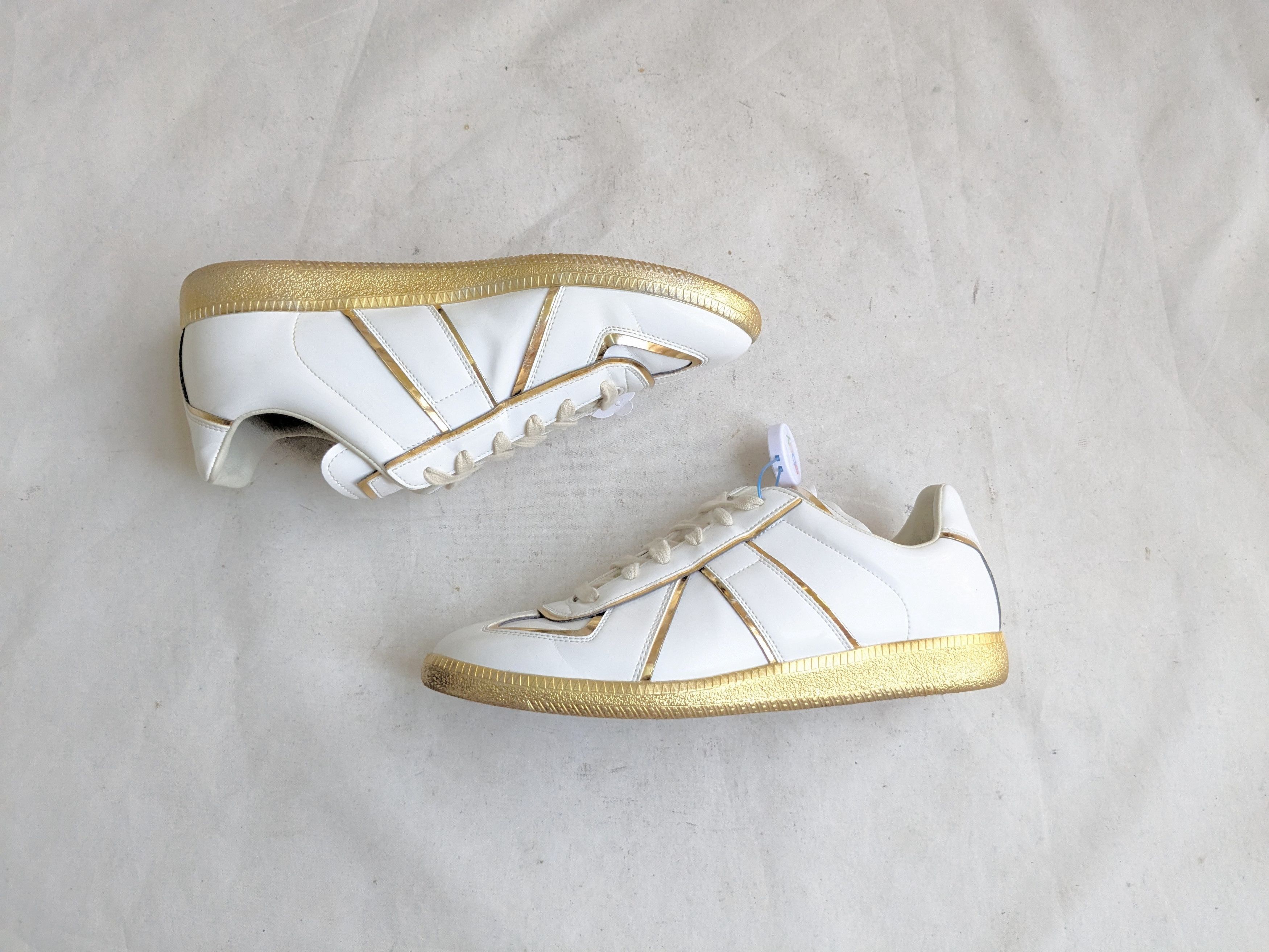 Maison Margiela Maison Margiela GAT Replica White Gold Patent Leather 8 41 Size US 8 / EU 41 - 1 Thumbnail