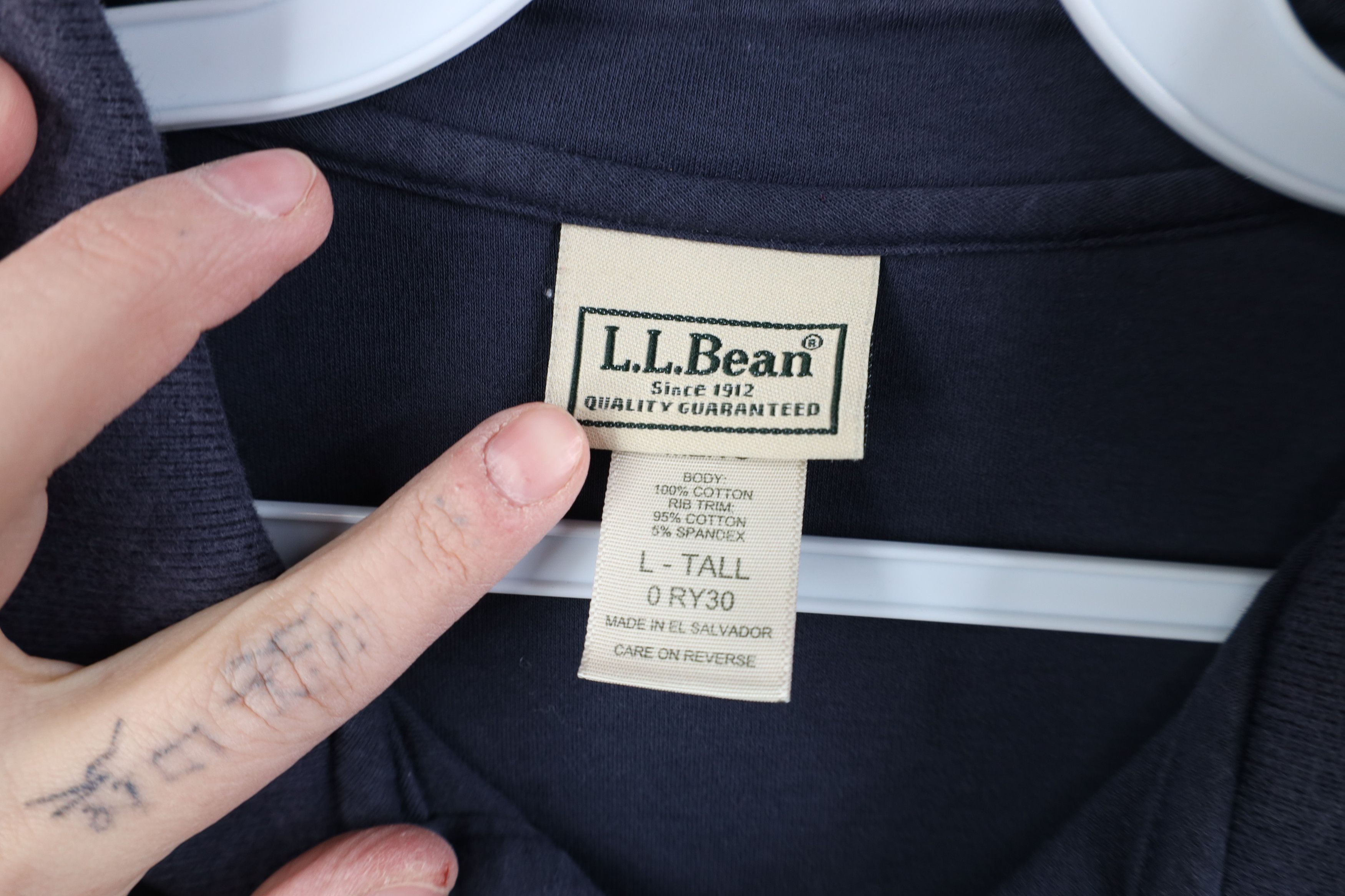L.L. Bean Vintage LL Bean Soft Cotton Knit Long Sleeve Rugby Polo Size US L / EU 52-54 / 3 - 5 Thumbnail