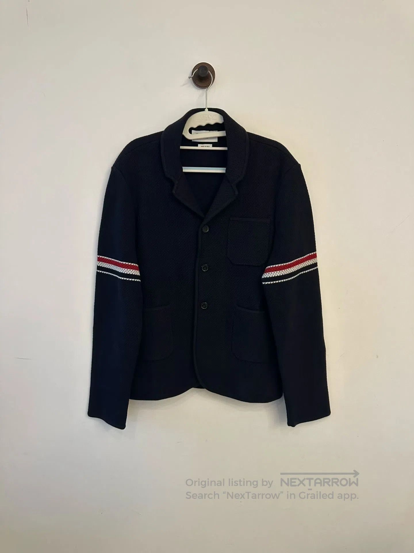Thom Browne Thom Browne Double Sleeve Patch Color-Block Stripe Knit Ja Size US L / EU 52-54 / 3 - 1 Thumbnail