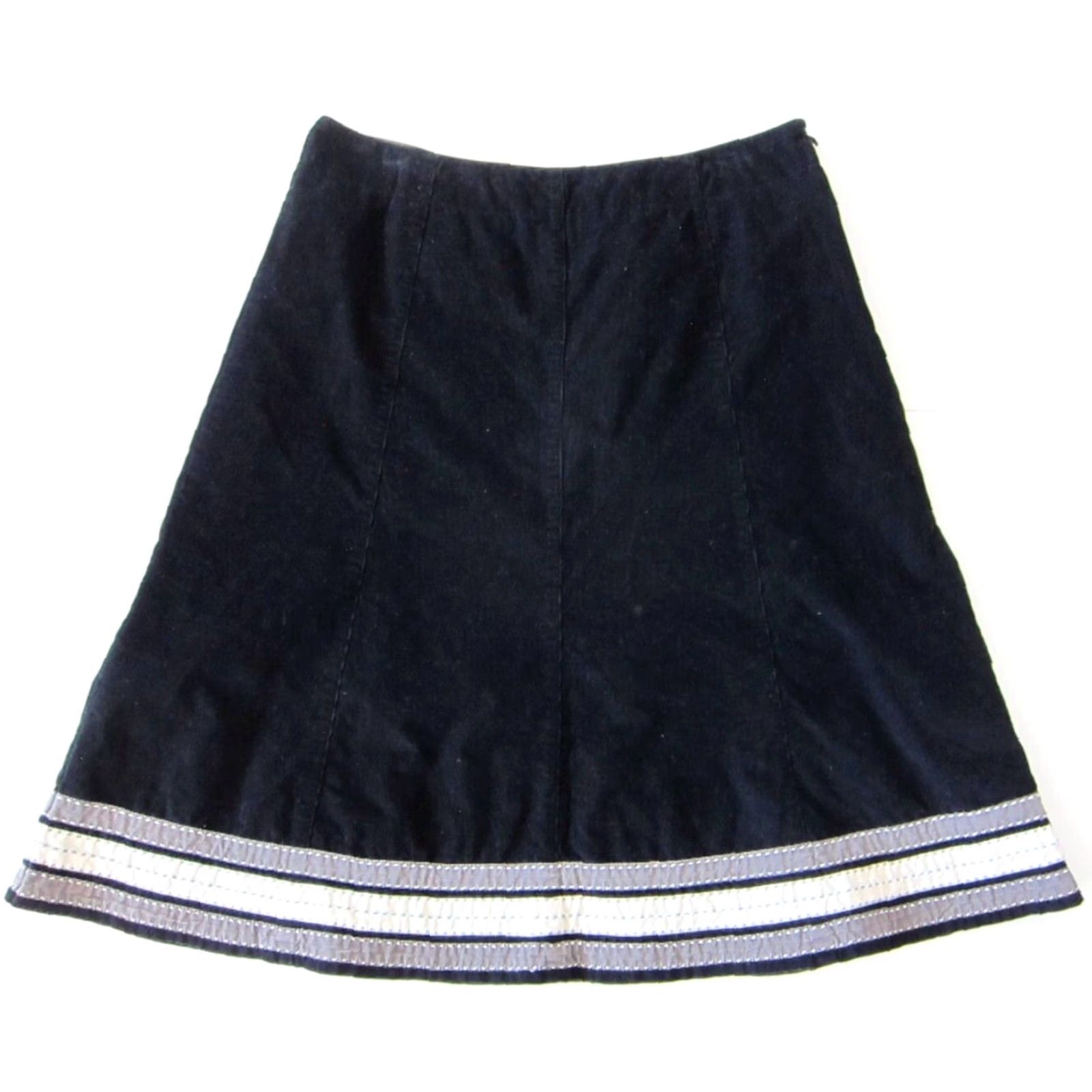Boden Boden Skirt Women 12L 100% Cotton Black Corduroy A-Line Midi Zipper - Vintage? (No, not vintage) Size 34" / US 12 / IT 48 - 8 Thumbnail