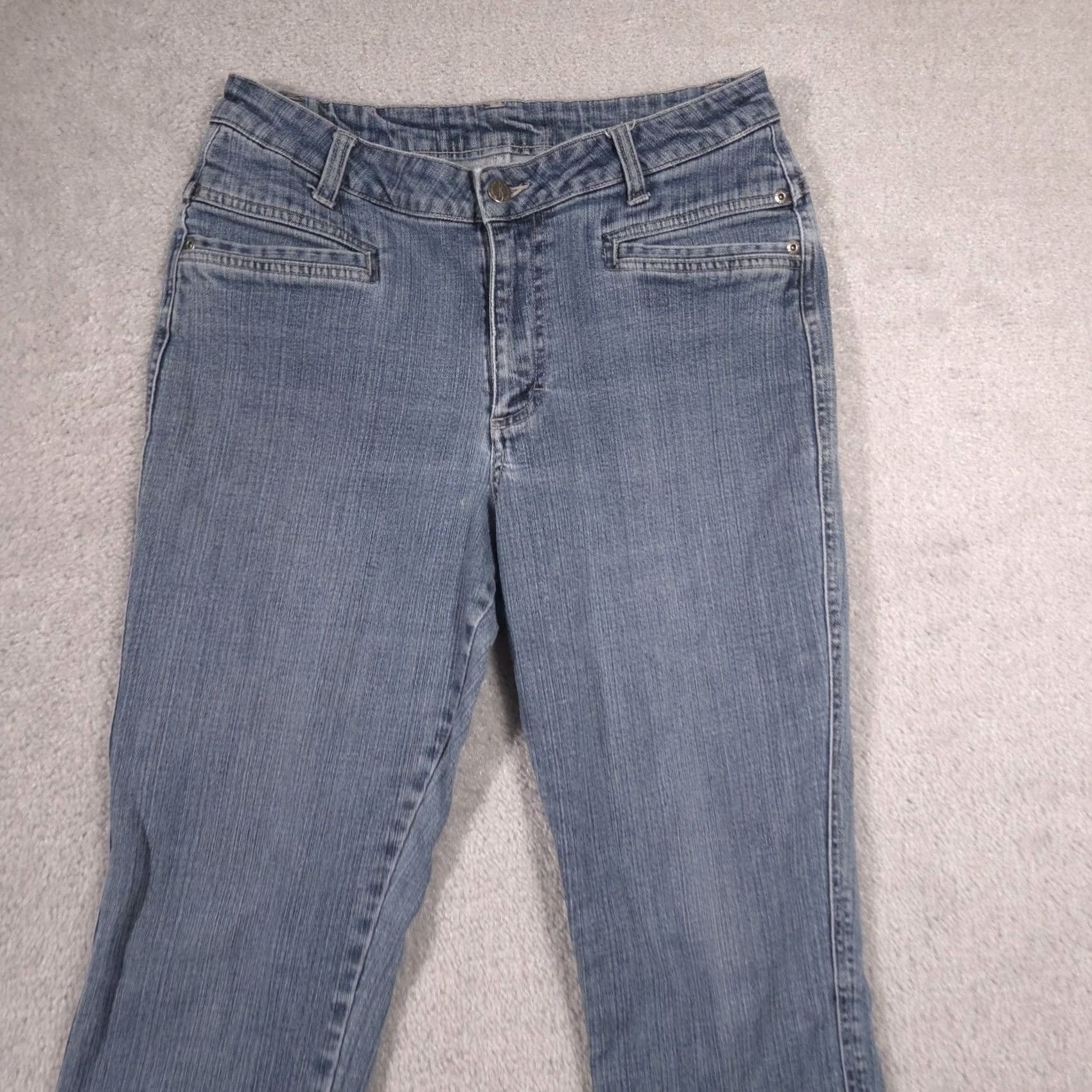 Vintage Riders By Lee Jeans Womens 12 Blue Capri Relaxed Stretch Size 34" / US 12 / IT 48 - 3 Thumbnail