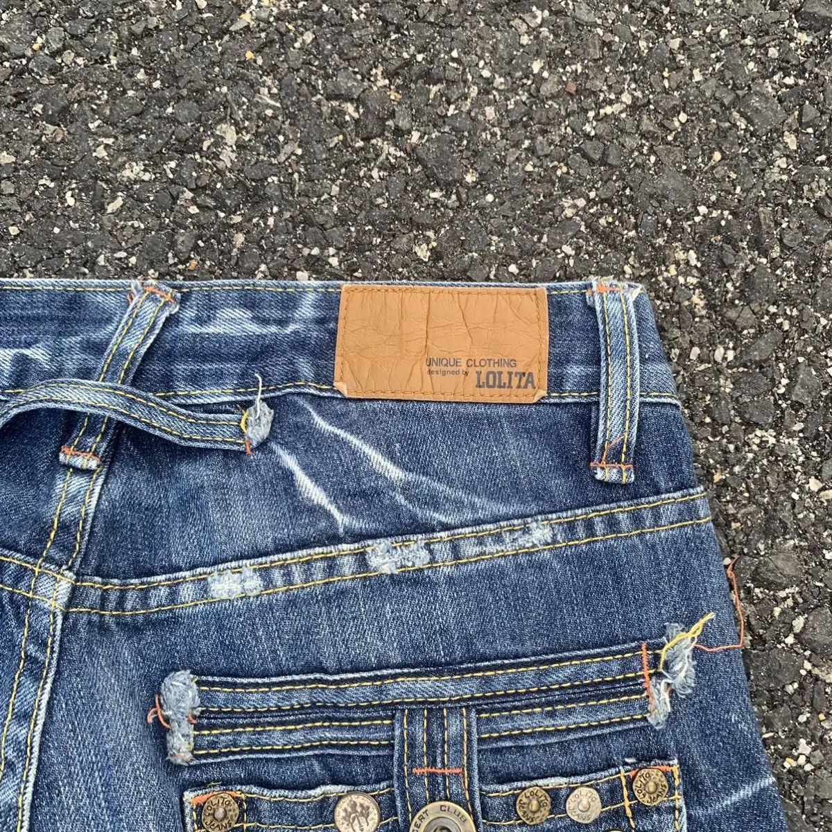 14th Addiction ⚡️BEST OFFER⚡️Thunderstruck Cinch Back Denim VERY RARE Pants Size US 32 / EU 48 - 12 Thumbnail