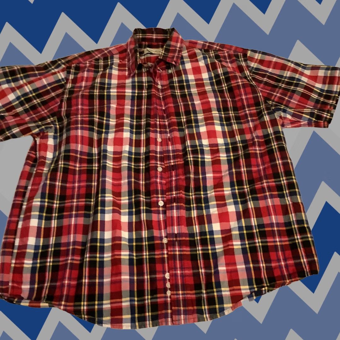 Eddie Bauer Eddie Bauer Button-Down Shirt Mens L Multicolor Plaid Short Sleeve Cotton Regular Button-Up Shirt Size US L / EU 52-54 / 3 - 1 Thumbnail