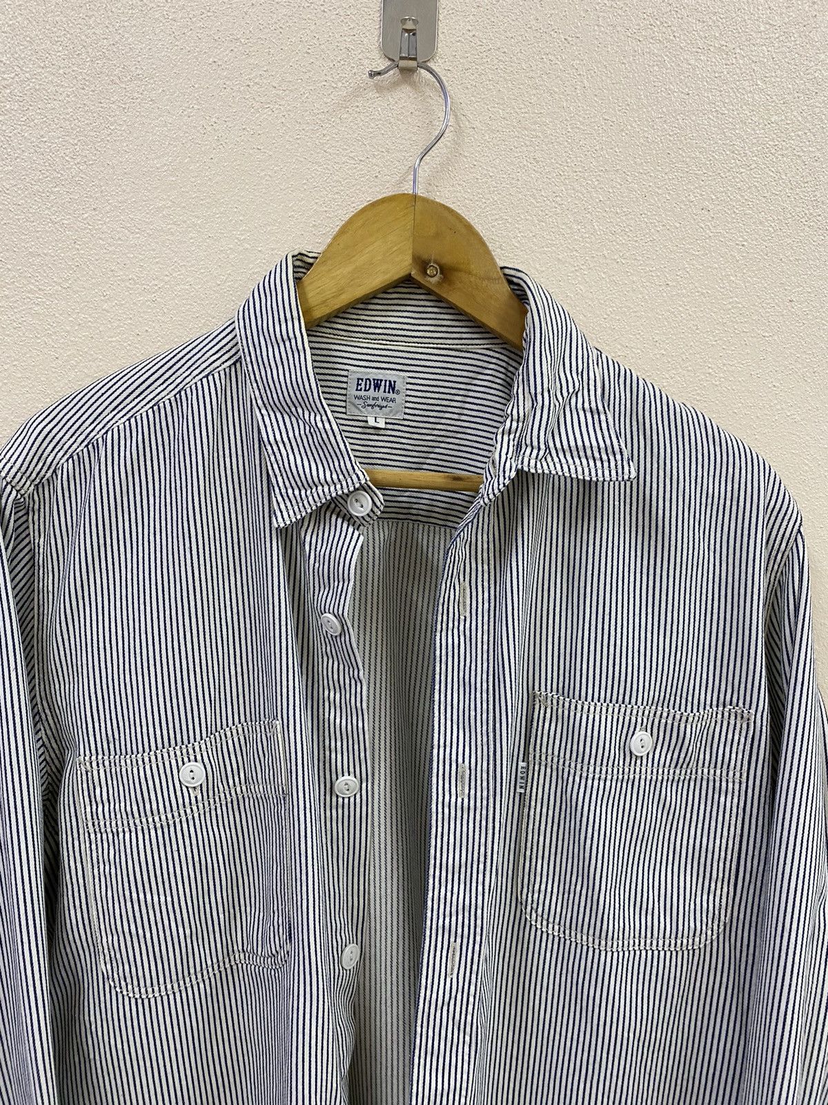 Edwin × Vintage Edwin Shirt Button Up Size US L / EU 52-54 / 3 - 3 Thumbnail
