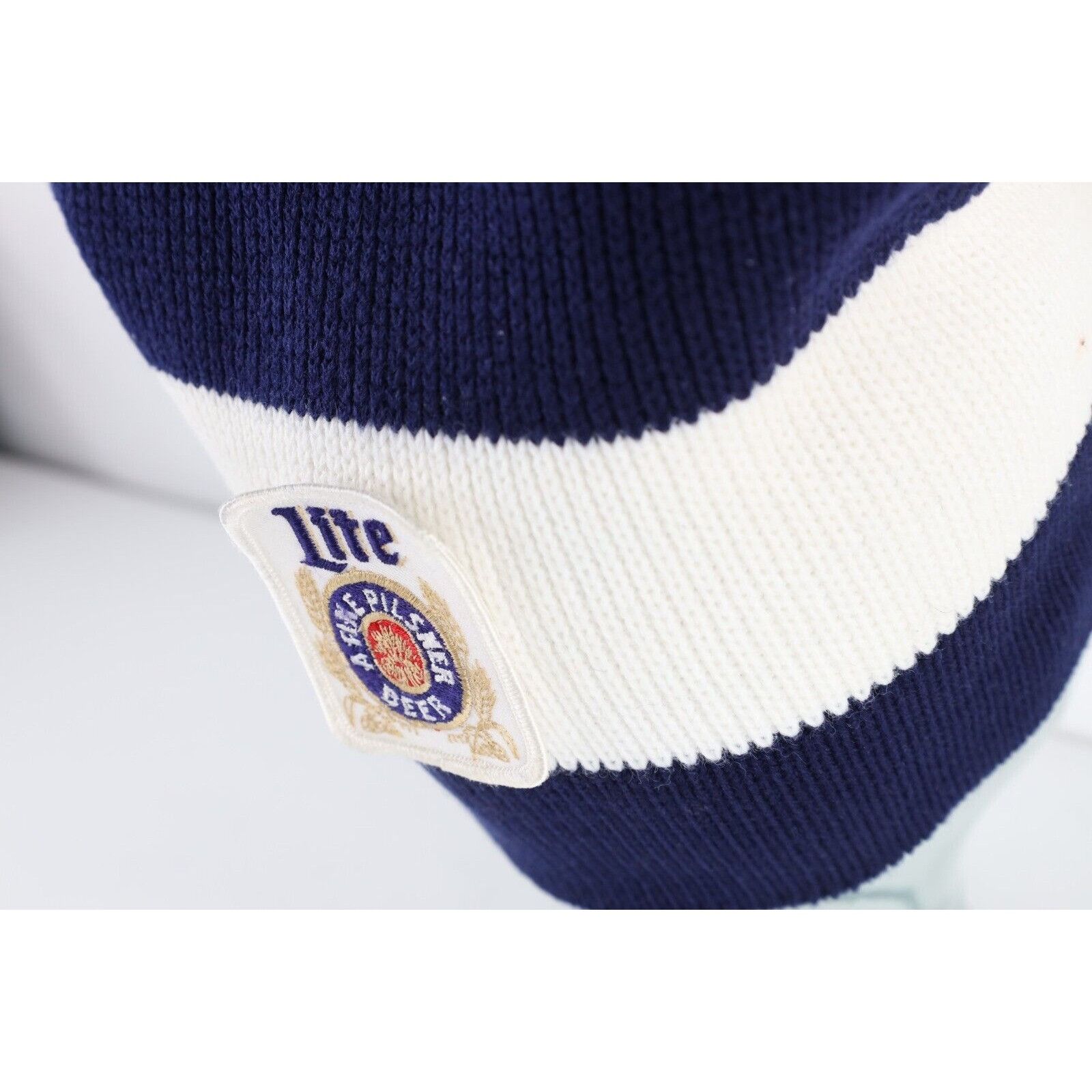 Vintage Vintage 70s Patch Miller Lite Beer Wool Ribbed Knit Beanie Size ONE SIZE - 6 Thumbnail