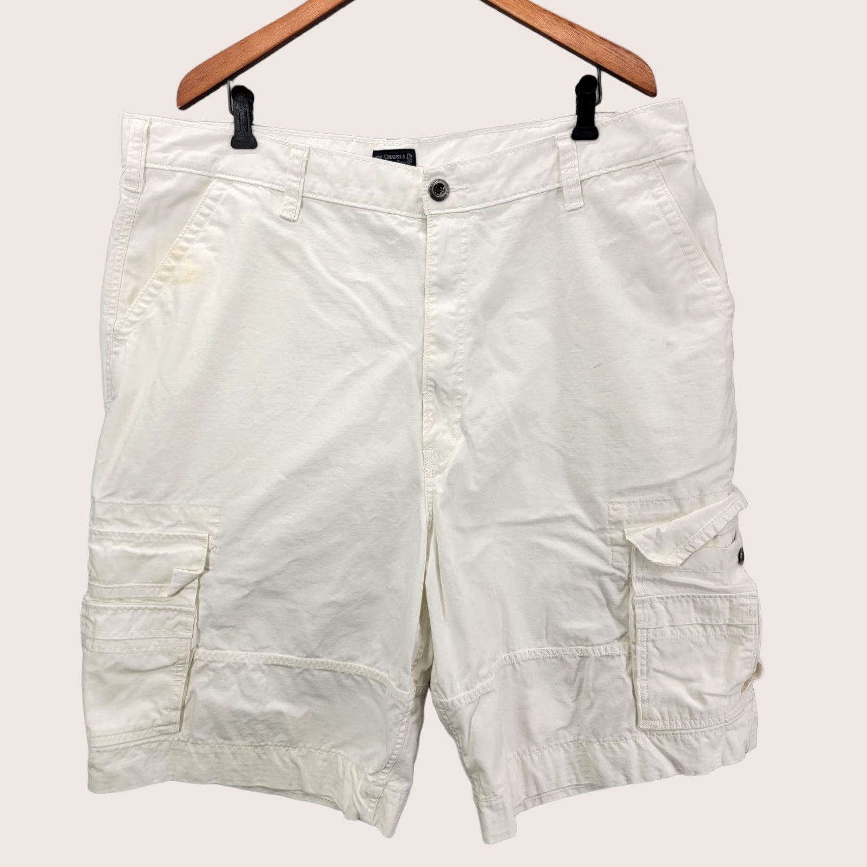 Levi's Levi's Shorts Mens 42 Carrier Cargo baggy White Cotton Y2K Size US 42 / EU 58 - 1 Thumbnail