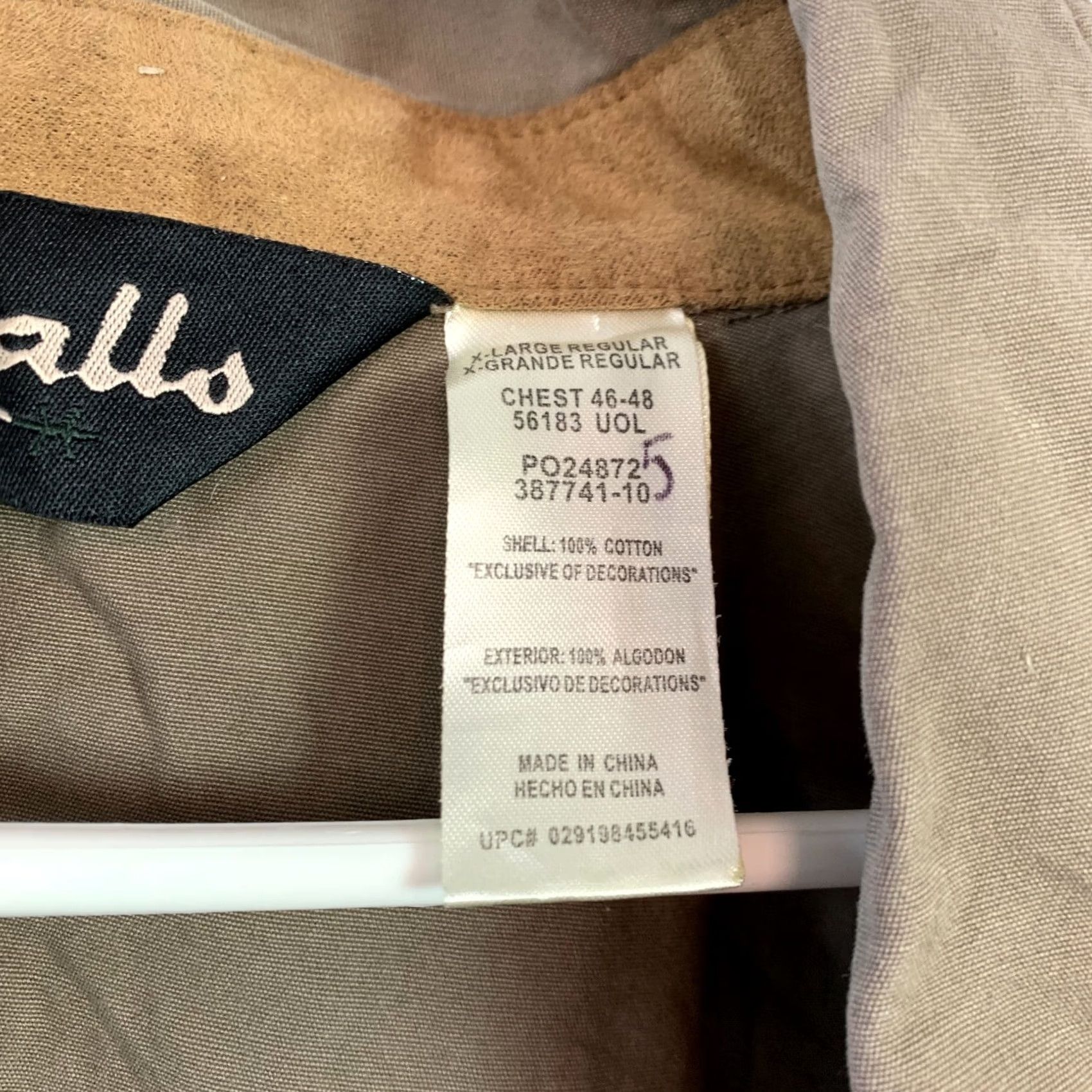 Walls VINTAGE Walls Button-Down Shirt XL Long Sleeve Brown Canvas Shooting Hunting Shirt Mens Size US XL / EU 56 / 4 - 5 Thumbnail