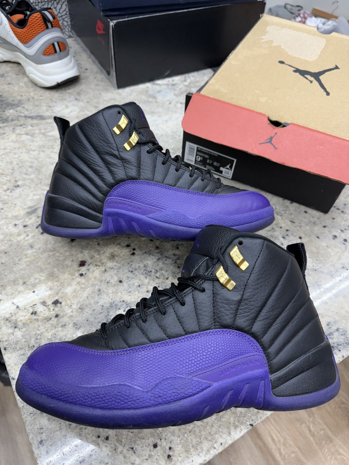 Jordan Brand Air Jordan 12 Retro Black/Field Purple Size US 9.5 / EU 42-43 - 1 Thumbnail
