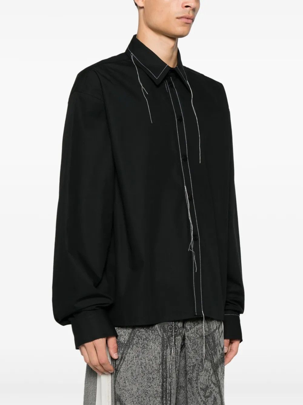 AIREI Airei Long Sleeve Black Button Down Size US XL / EU 56 / 4 - 2 Thumbnail