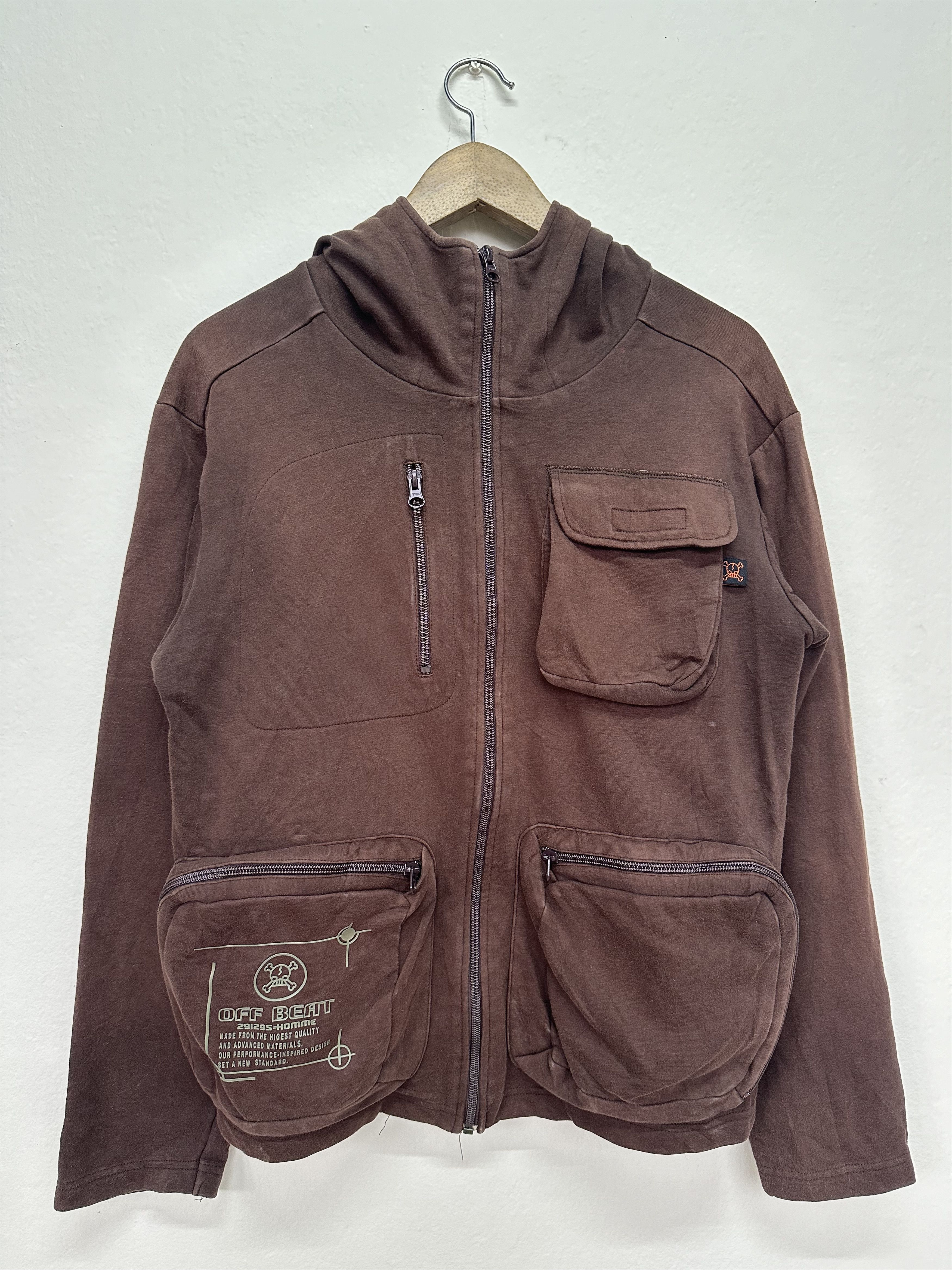 Beauty Beast Off Beat 291295 Reconstructed Cargo Hoodie Zipper Jacket Size US M / EU 48-50 / 2 - 1 Thumbnail