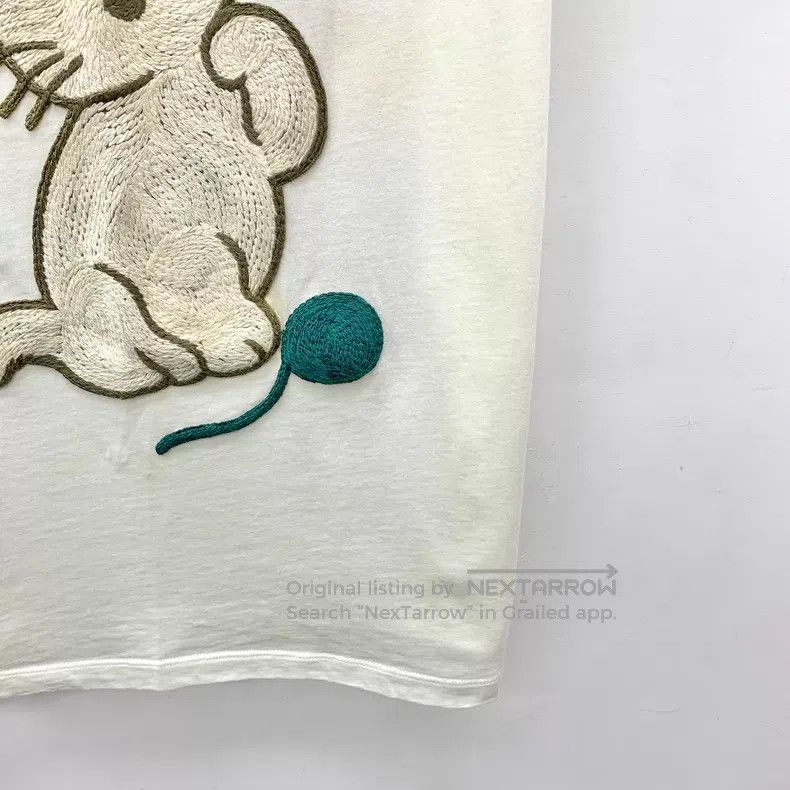 Gucci Gucci Beige cat embroidered cotton short-sleeved T-shirt Size XXS / US 00 / IT 34 - 4 Thumbnail