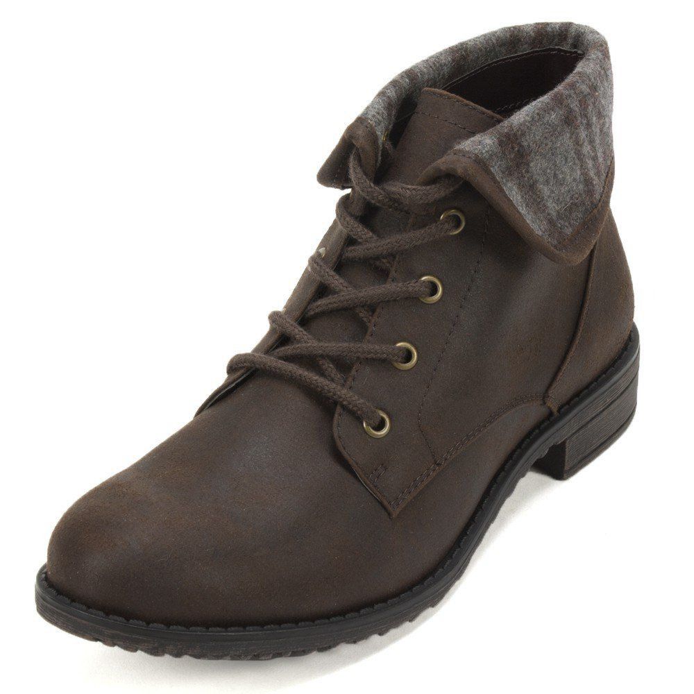 Other Cliffs By White Mountain Brown Ankle Booties With Fold-Over Size US 7.5 / IT 37.5 - 1 Thumbnail
