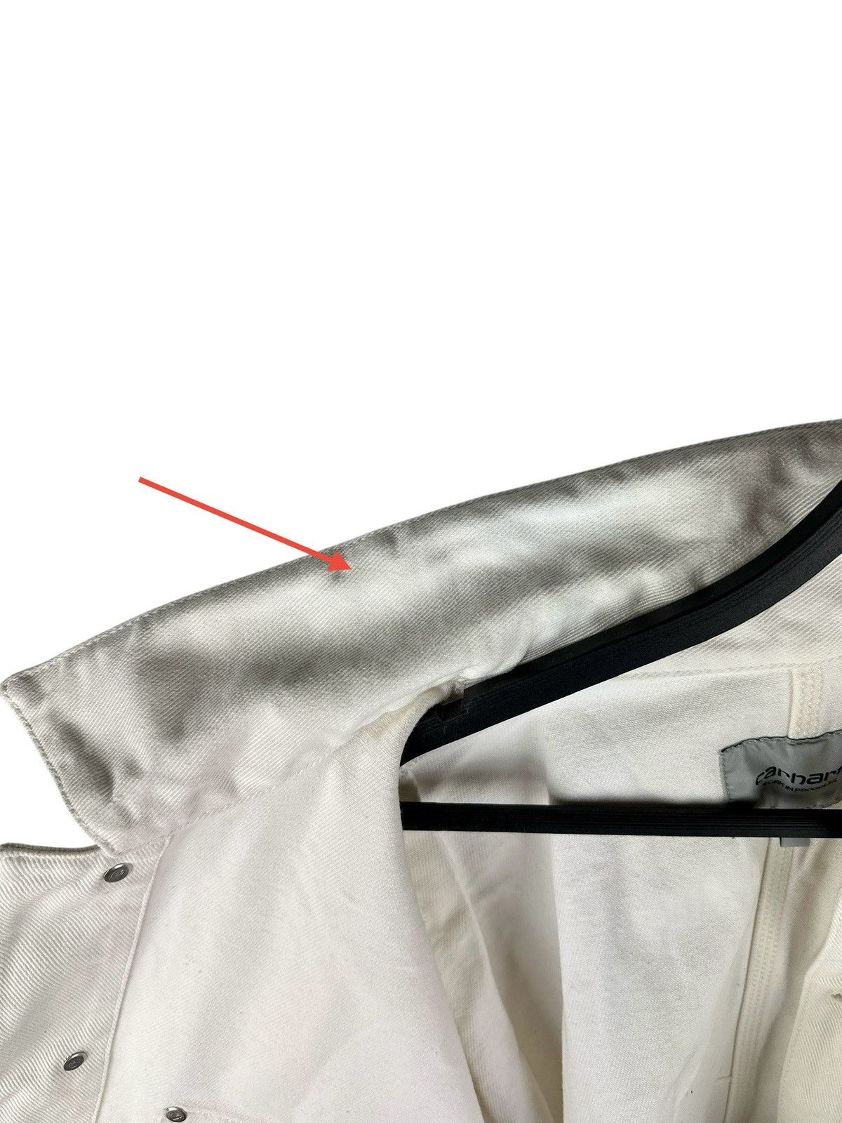 Carhartt Wip Carhartt WIP Saledo White Chore Jacket Canvas Button Front Size US XL / EU 56 / 4 - 13 Thumbnail