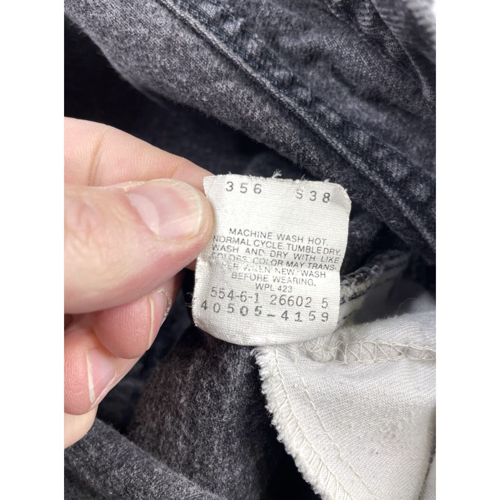 Levi's VINTAGE Levi's 505 Black Tab Jeans Jeans Regular Mens 40x34 Black Denim USA Made Straight 505 Model Mens Jeans USA Made Size US 40 / EU 56 - 5 Thumbnail