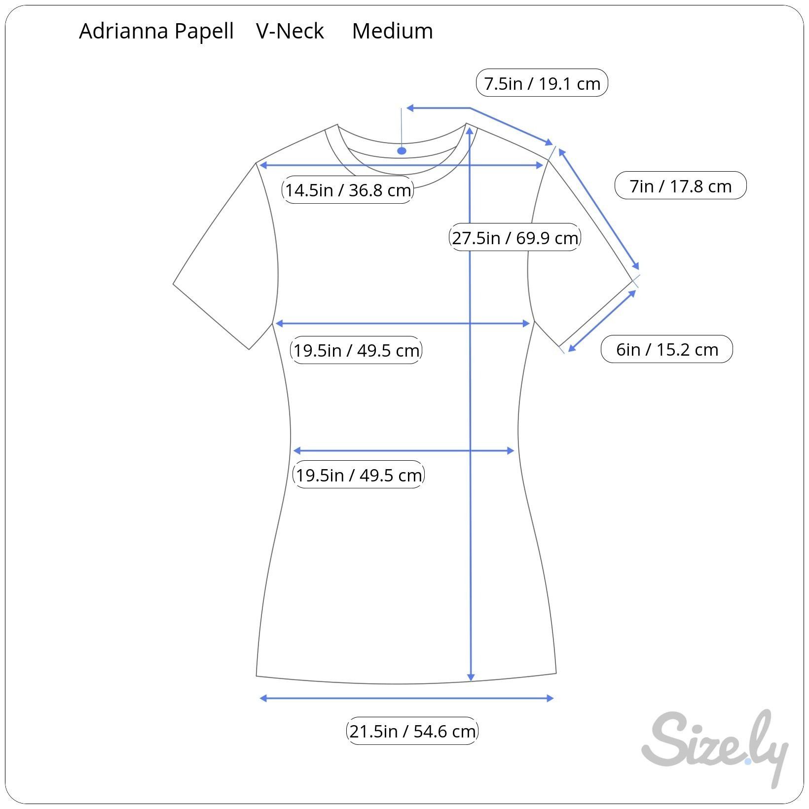 Adrianna Papell Adrianna Papell Blue V-Neck Short Sleeve T-Shirt Medium NWT Size M / US 6-8 / IT 42-44 - 2 Thumbnail