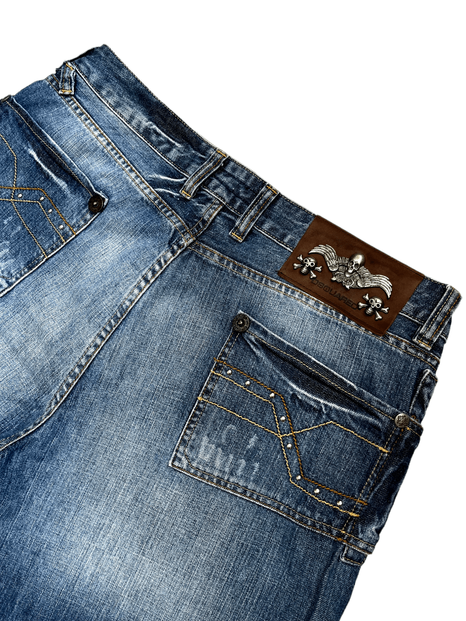 Dsquared2 💀 DSQUARED2 VINTAGE JEANS ITALY SKULL NAVY LUXURY Y2K DENIM Size US 38 / EU 54 - 1 Thumbnail