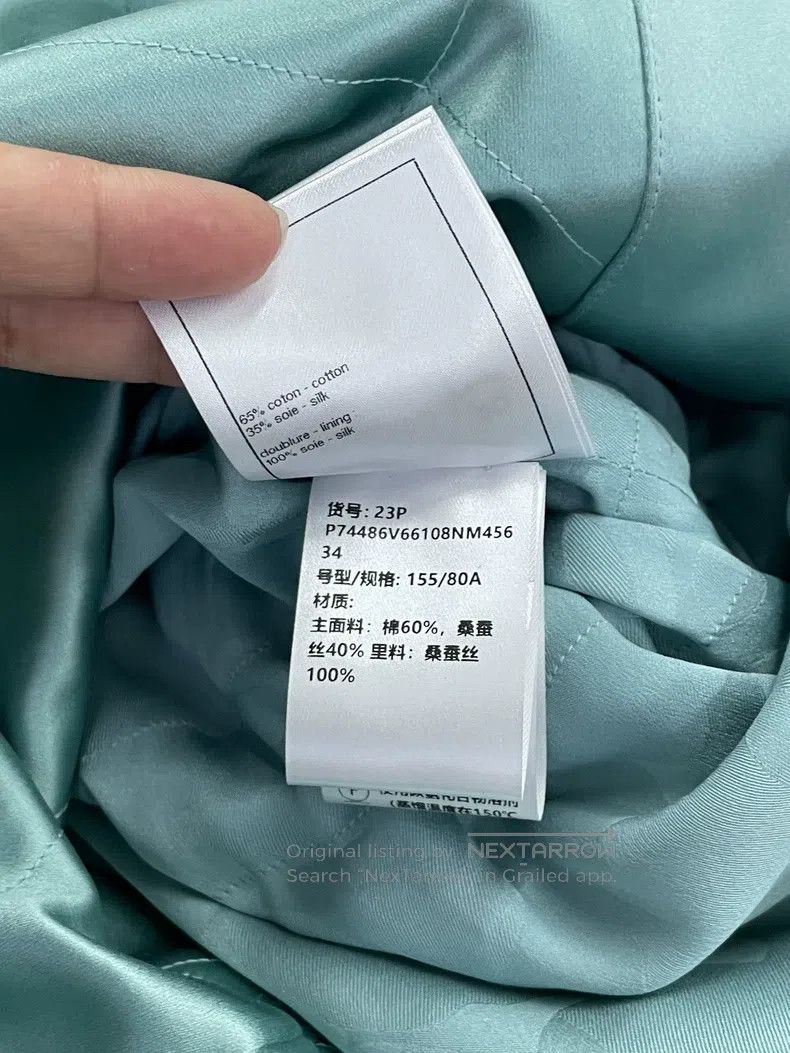 Chanel Chanel 23P Lake Blue Silk Drawstring Windbreaker Jacket Size XXS / US 00 / IT 34 - 7 Thumbnail