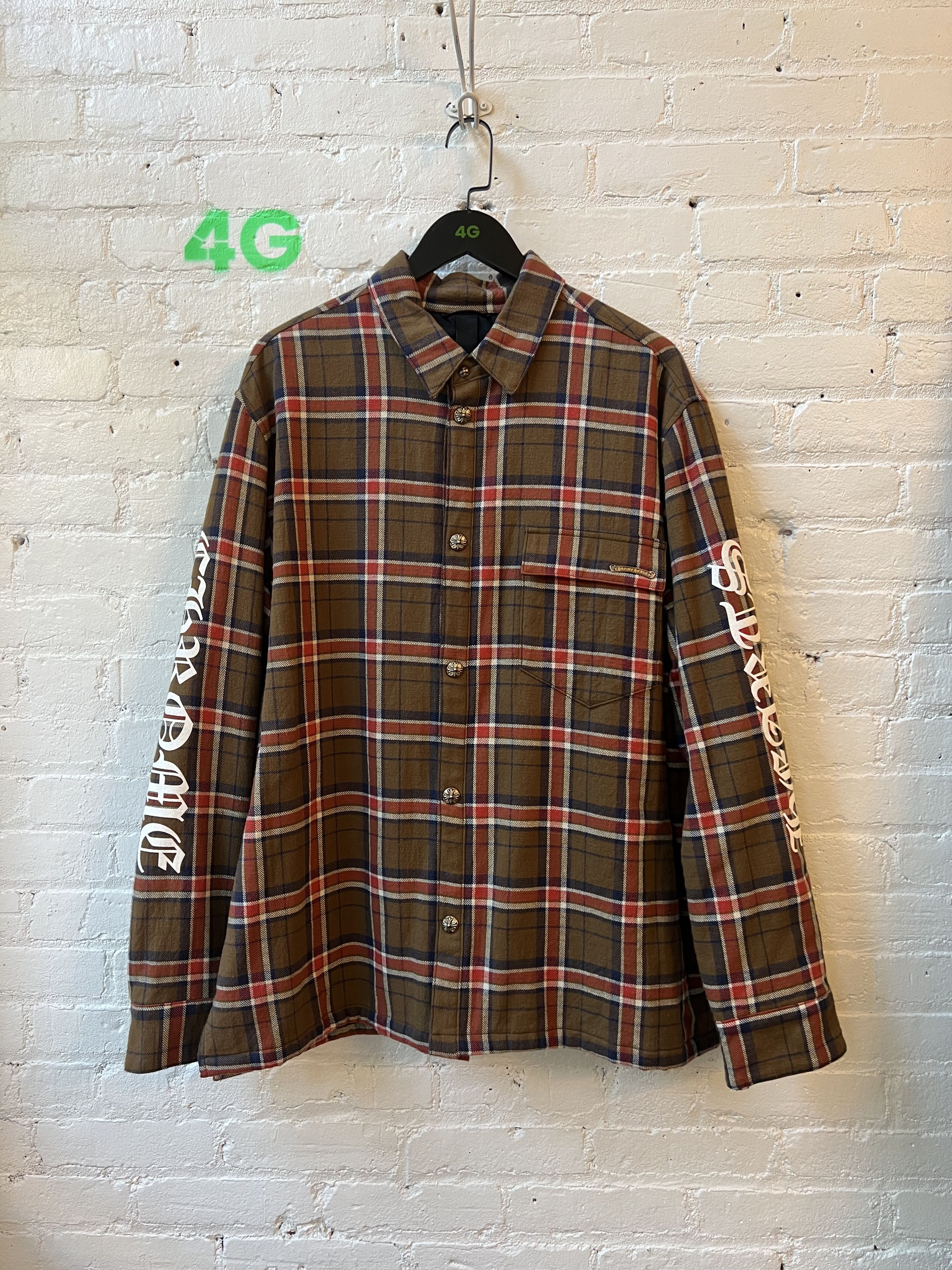 Chrome Hearts Chrome Hearts Flannel XXL Jacket 4G SELLER Size US XXL / EU 58 / 5 - 9 Thumbnail
