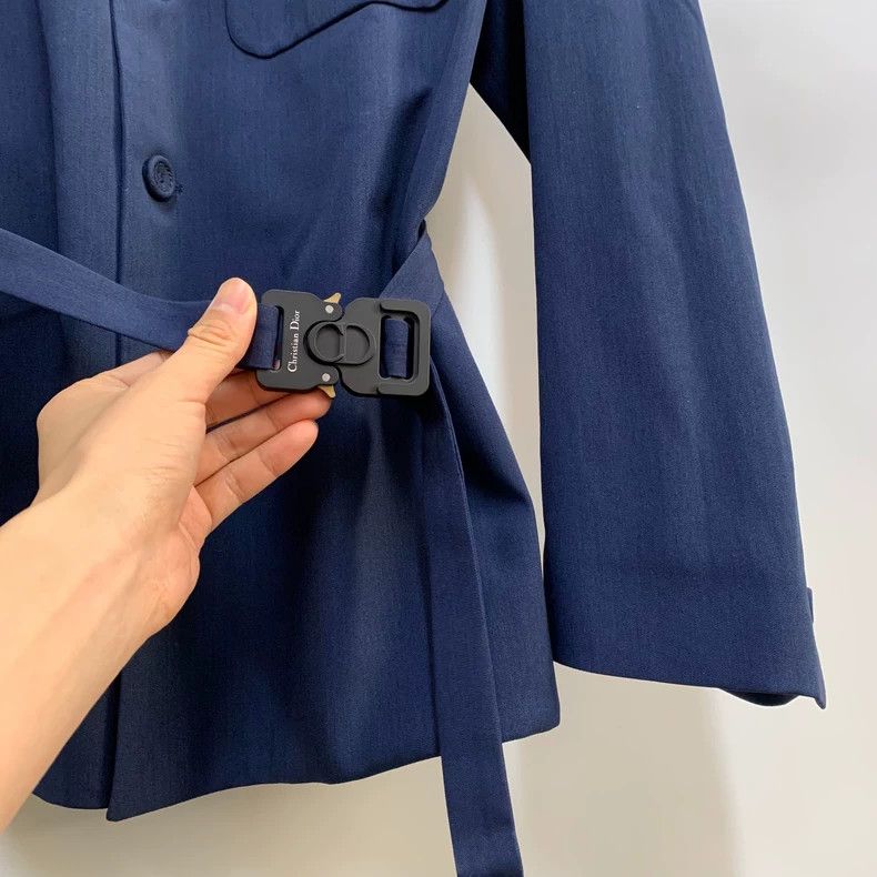 Dior Dior FW21 Wool Blended Technology Fabric Long Belt Jacket 2 Size US M / EU 48-50 / 2 - 6 Thumbnail