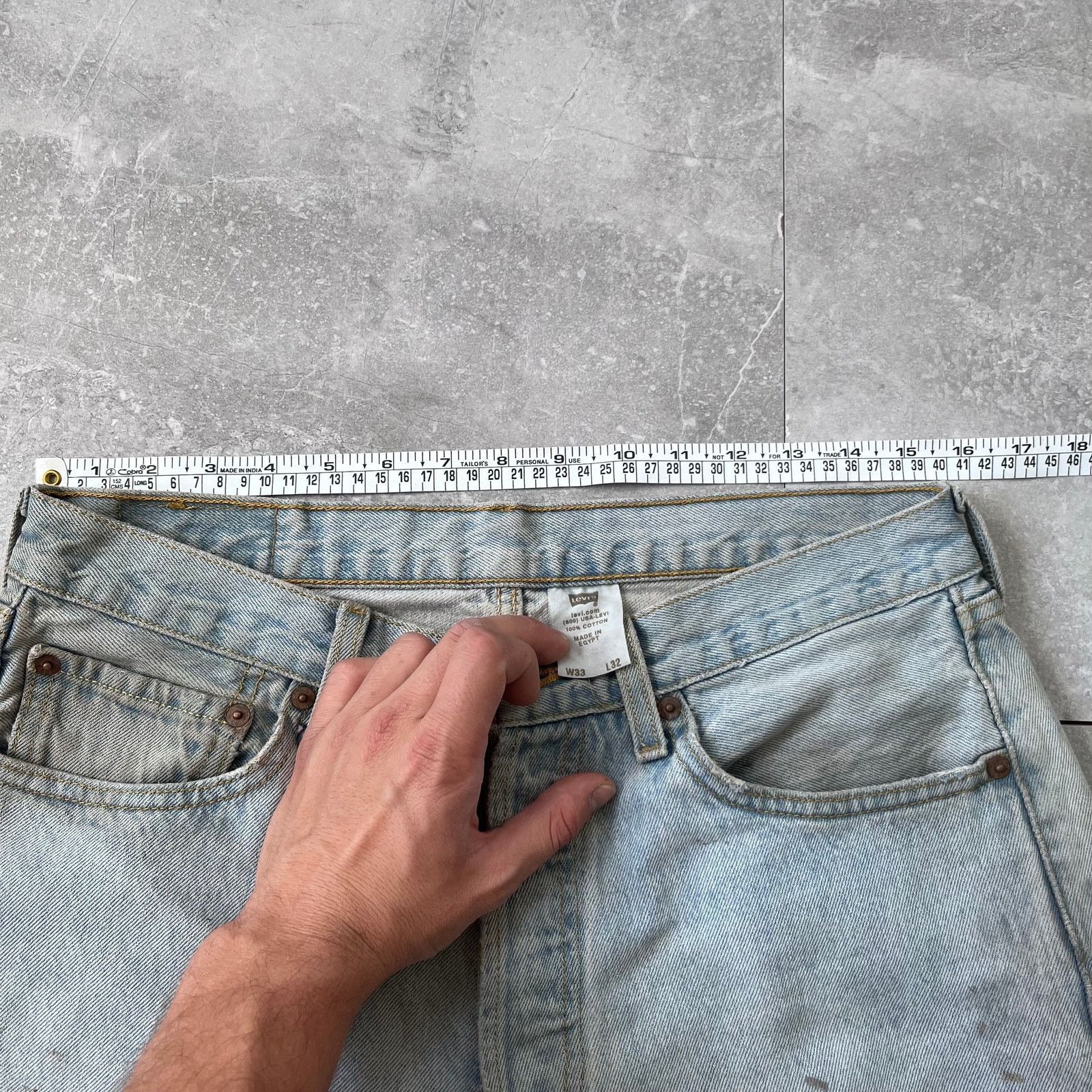 Levi's Vintage Levi’s 501 Custom Patchwork Jeans – Coffee-washed Size US 32 / EU 48 - 7 Thumbnail