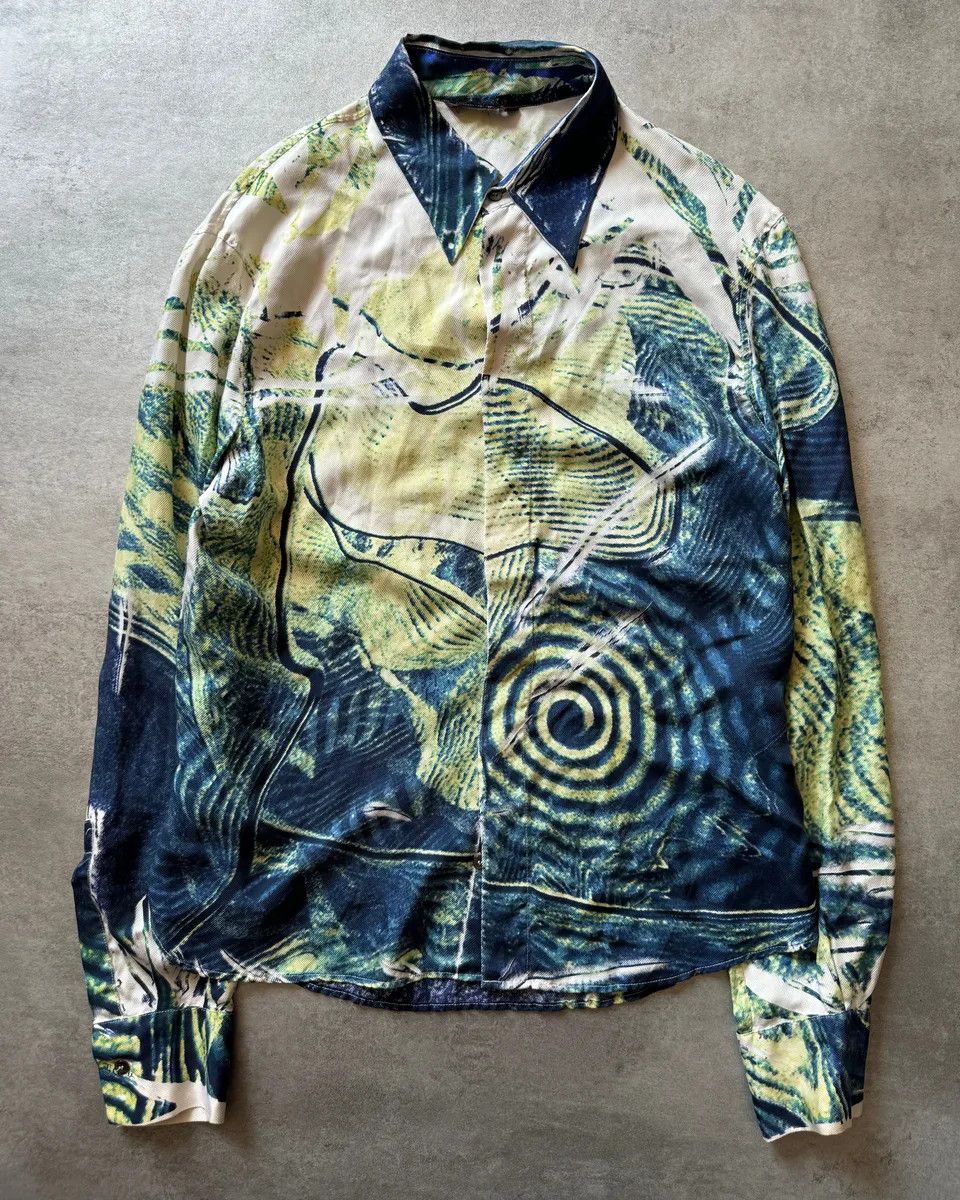 Roberto Cavalli × Vintage AW2001 Roberto Cavalli Psychadelic Shirt Size US M / EU 48-50 / 2 - 1 Thumbnail