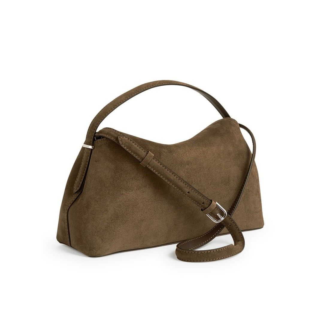 Toteme TOTEME T-Lock Tobacco Suede Top Handle Bag New And Authentic Size ONE SIZE - 2 Thumbnail