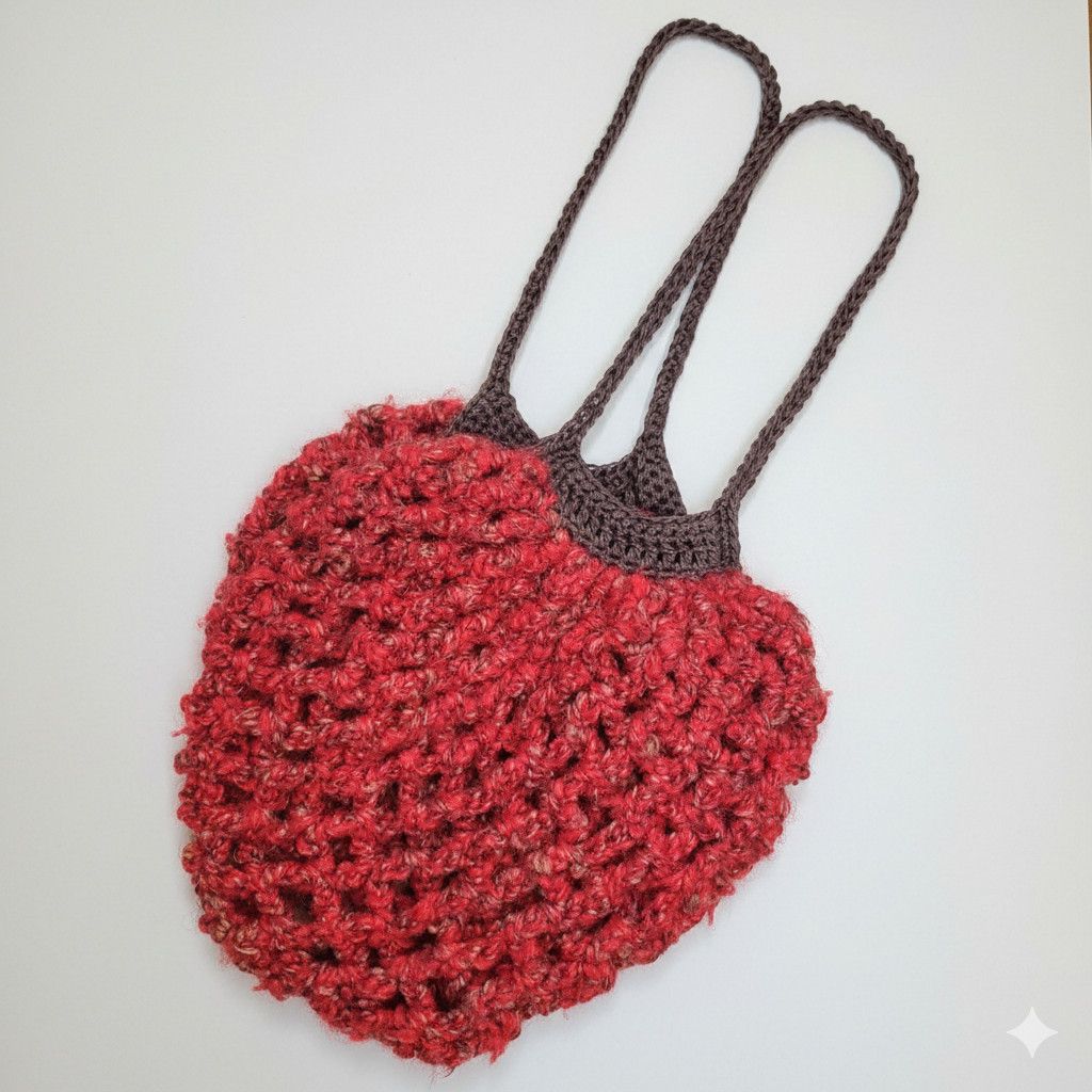 Handmade Handmade Mini Farmers Market Bag Crochet French Net Beach Size ONE SIZE - 4 Thumbnail