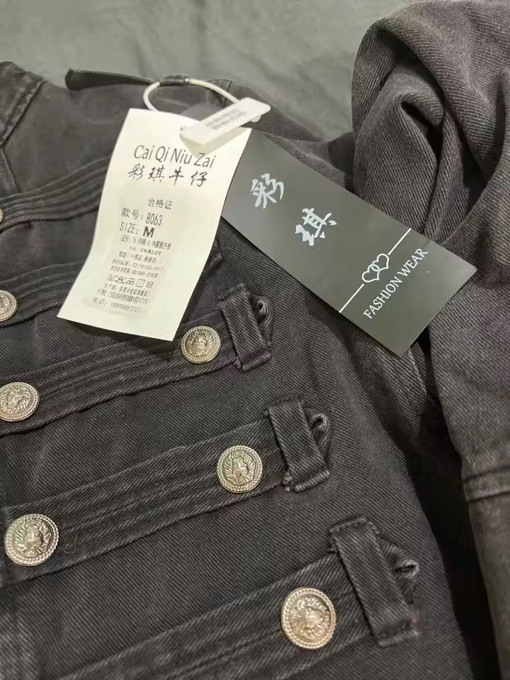 Japanese Brand Vintage Military-Inspired Denim Jacket – Bold, Structured Size US M / EU 48-50 / 2 - 11 Thumbnail