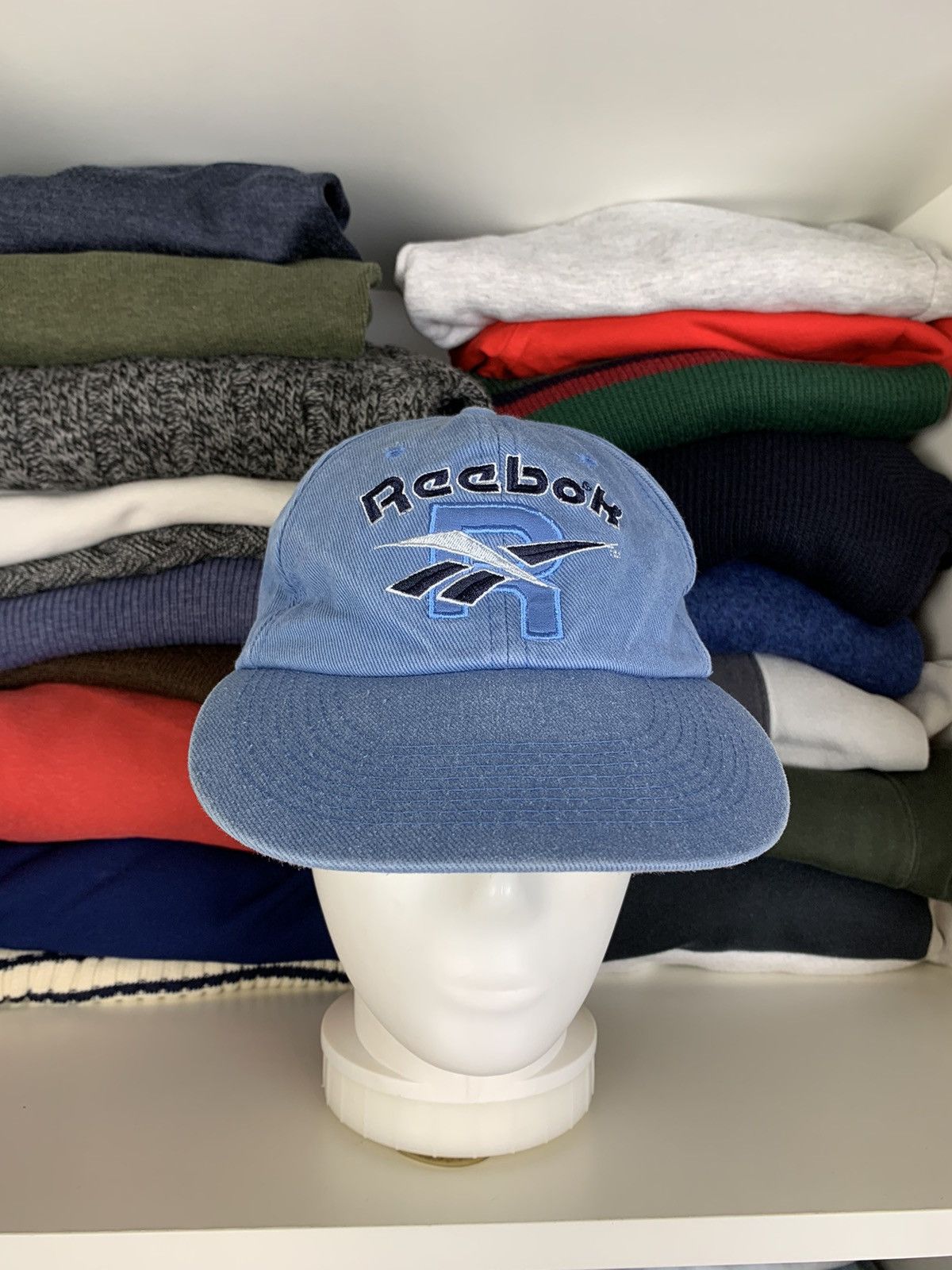 Reebok × Vintage Vintage Reebok Big Logo Faded Cap Hat Size ONE SIZE - 1 Thumbnail