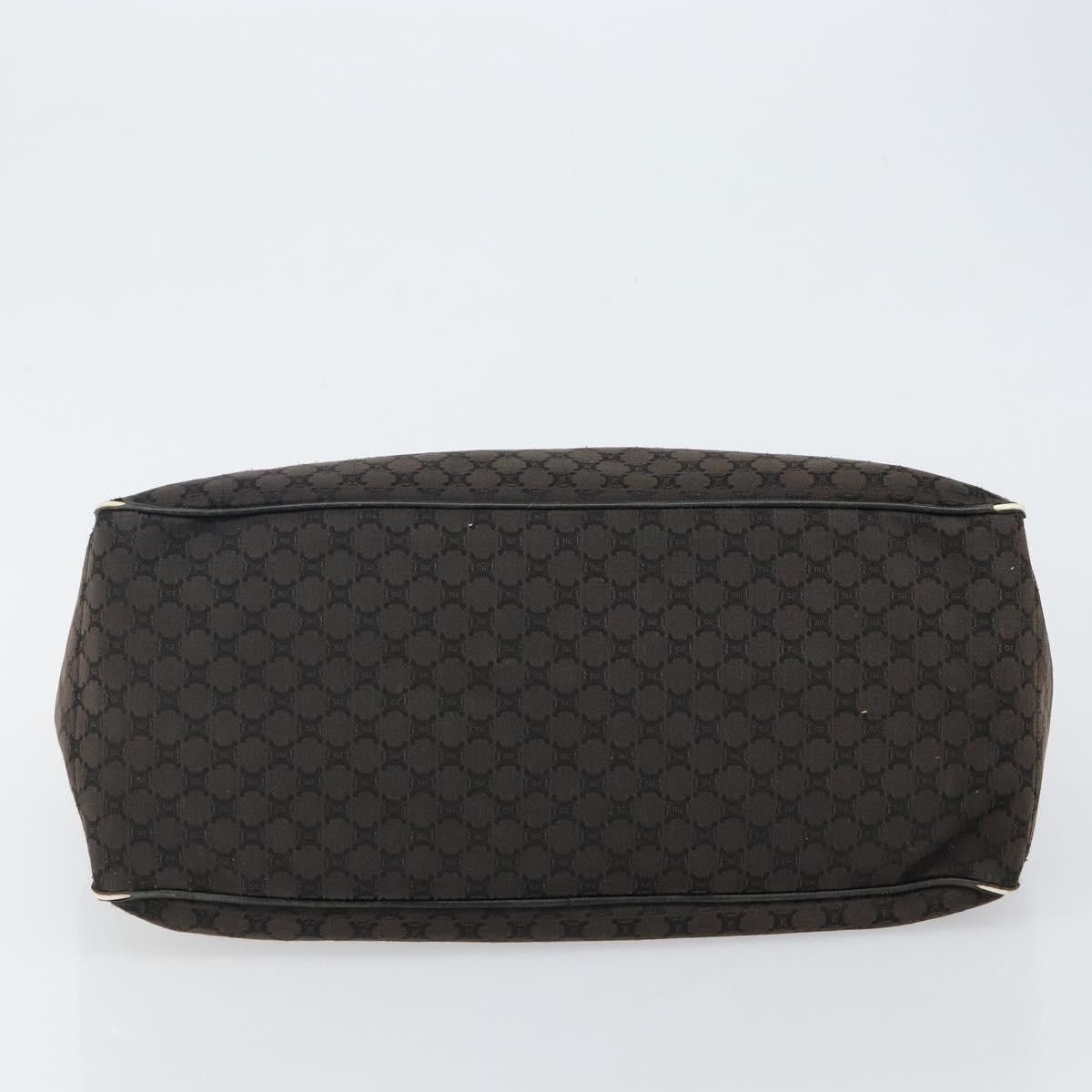 Celine CELINE Macadam Canvas Boogie Hand Bag Dark Brown Black Size ONE SIZE - 9 Thumbnail