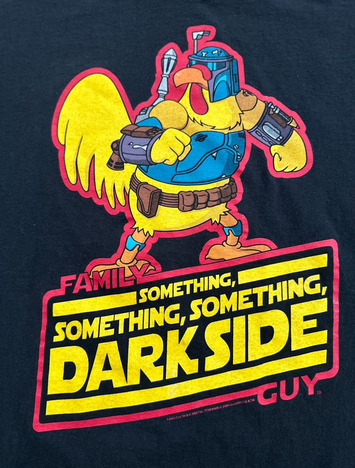 Vintage Family Guy Star Wars Darkside TShirt Giant Chicken Boba Fett Size US XL / EU 56 / 4 - 2 Thumbnail
