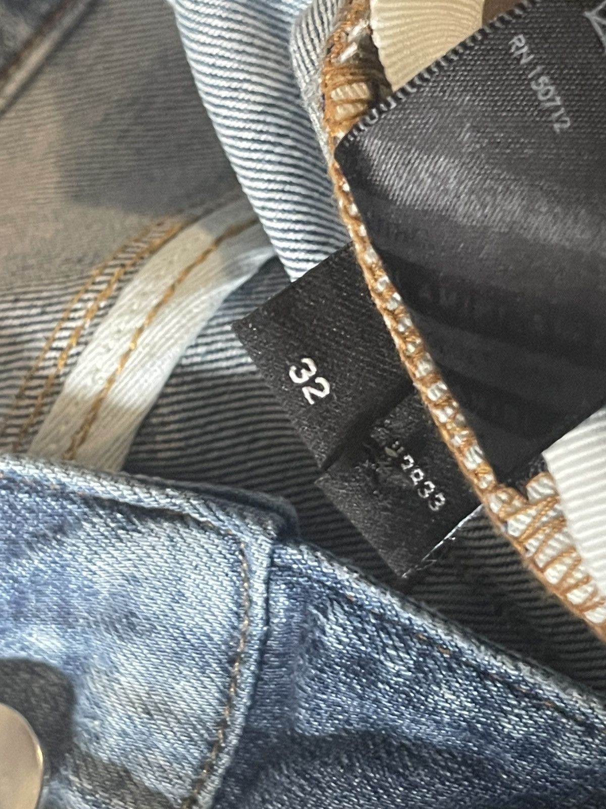 Amiri Amiri Blue Plaid Spellout Jeans Size US 32 / EU 48 - 9 Thumbnail