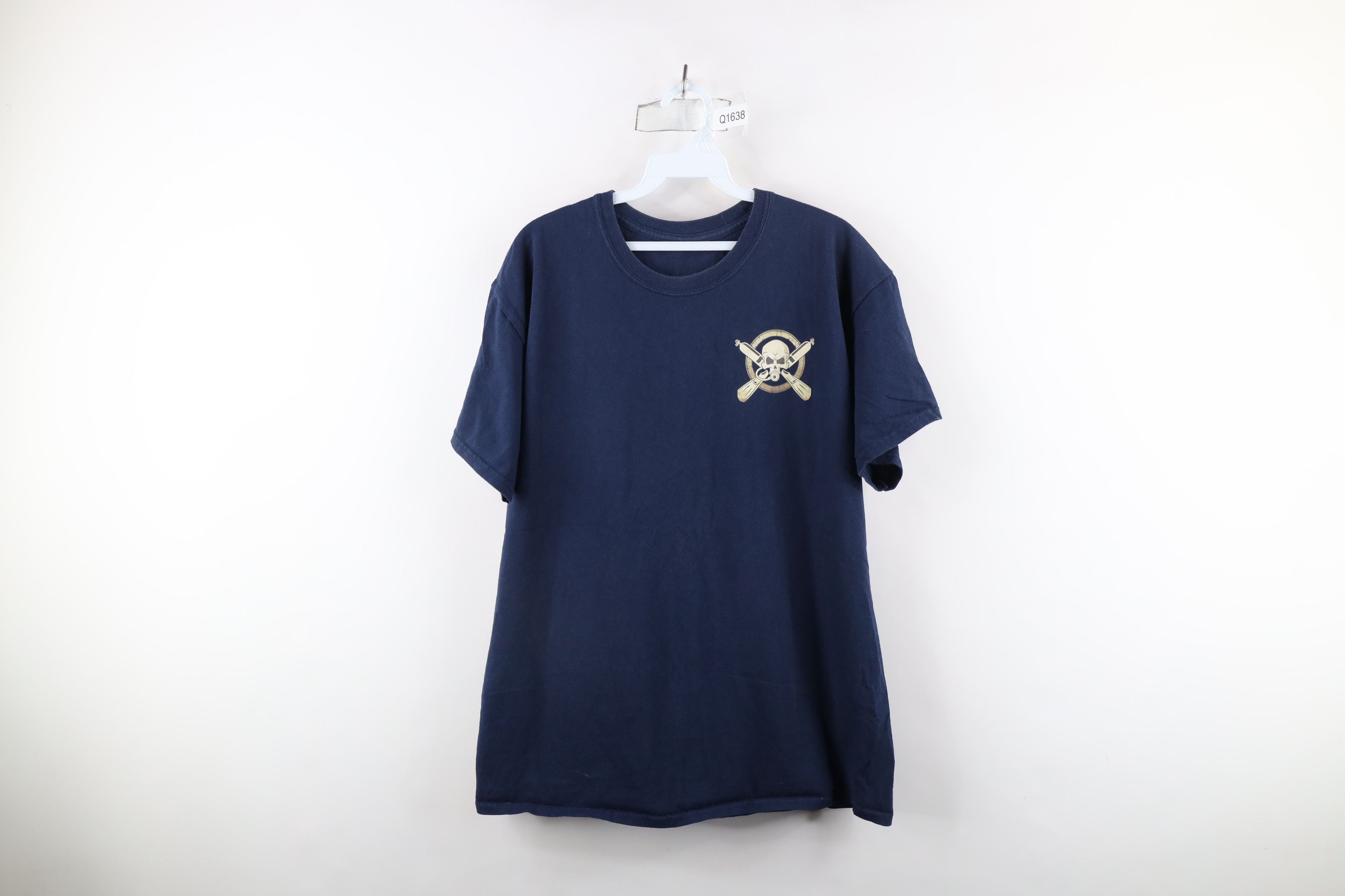 Vintage Vintage 90s Streetwear Spell Out Scuba Diving Skull T-Shirt Size US L / EU 52-54 / 3 - 1 Thumbnail