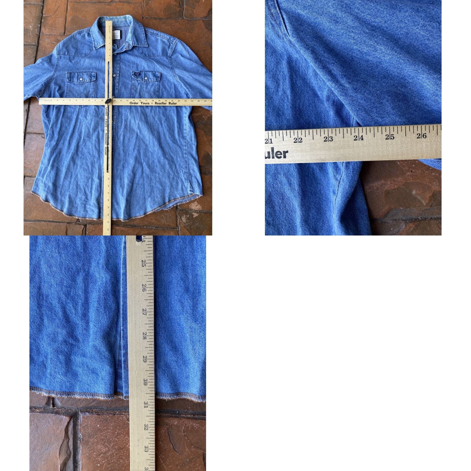 Wrangler VINTAGE Wrangler Pearl Snap Western Shirt Men’s XL Blue Denim Cotton Button-Up Cowboy Size US XL / EU 56 / 4 - 8 Thumbnail