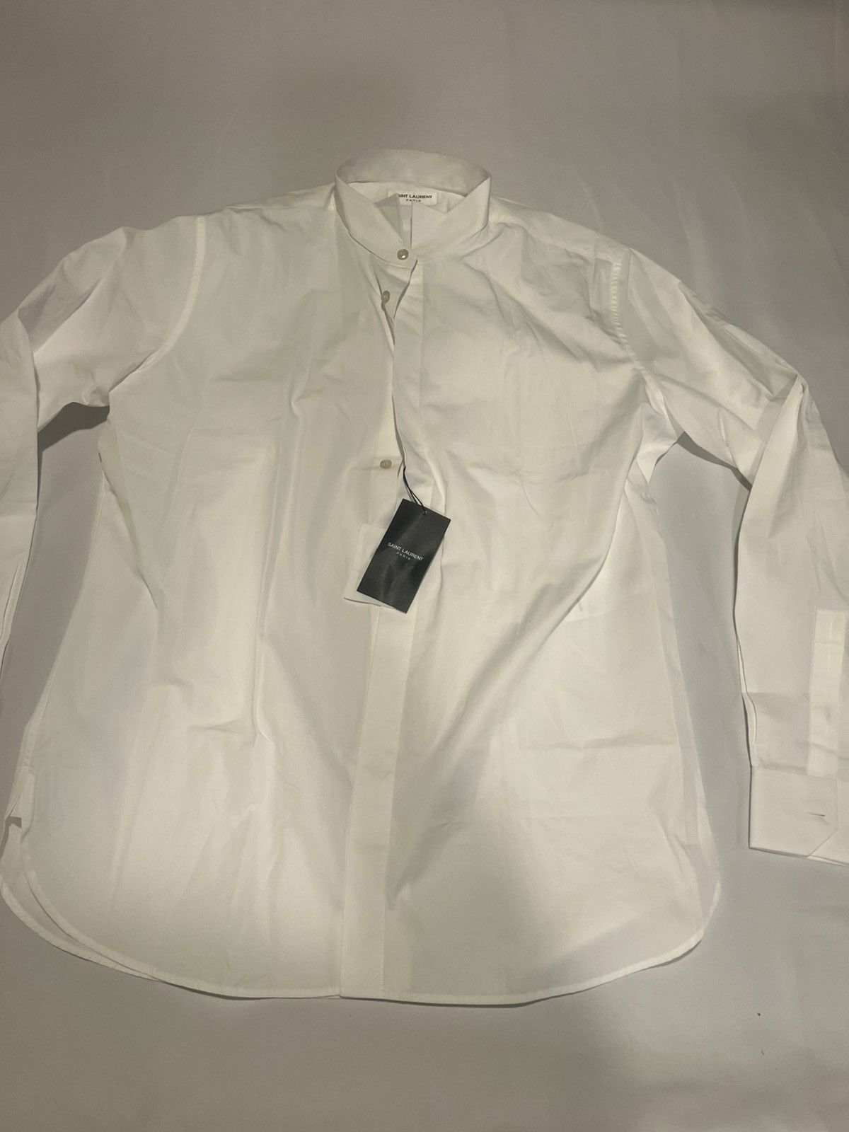 Saint Laurent Paris Saint Laurent men’s cotton dress shirt. 42/16.5. $820 Size US L / EU 52-54 / 3 - 2 Thumbnail
