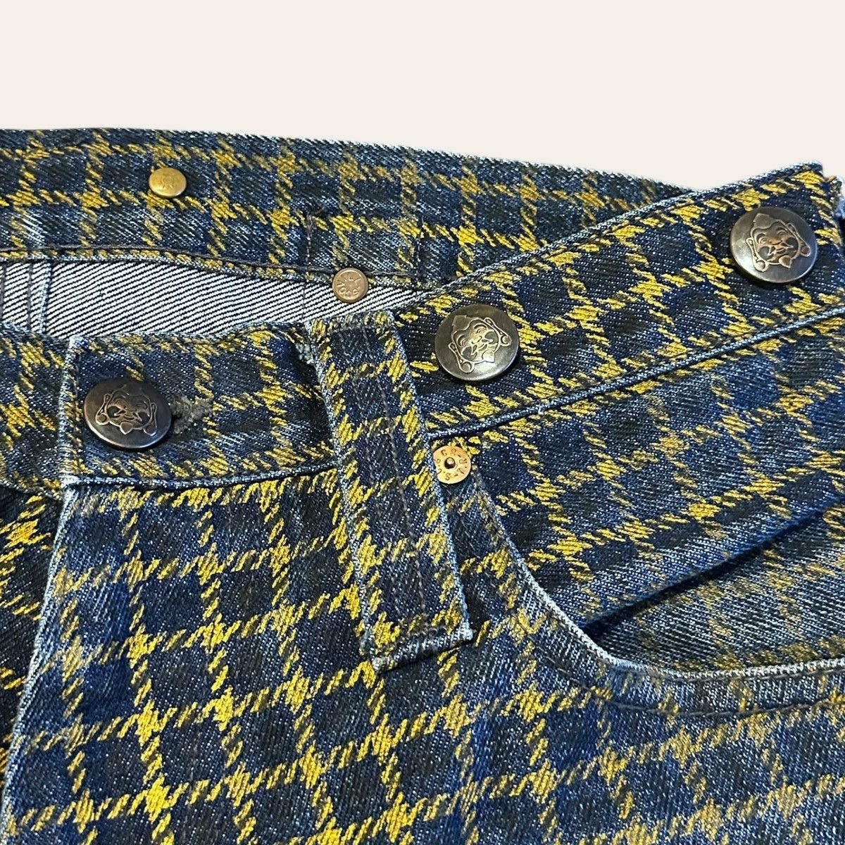 Evisu Vintage Evisu Private Stock Check Jeans Size US 31 - 5 Thumbnail