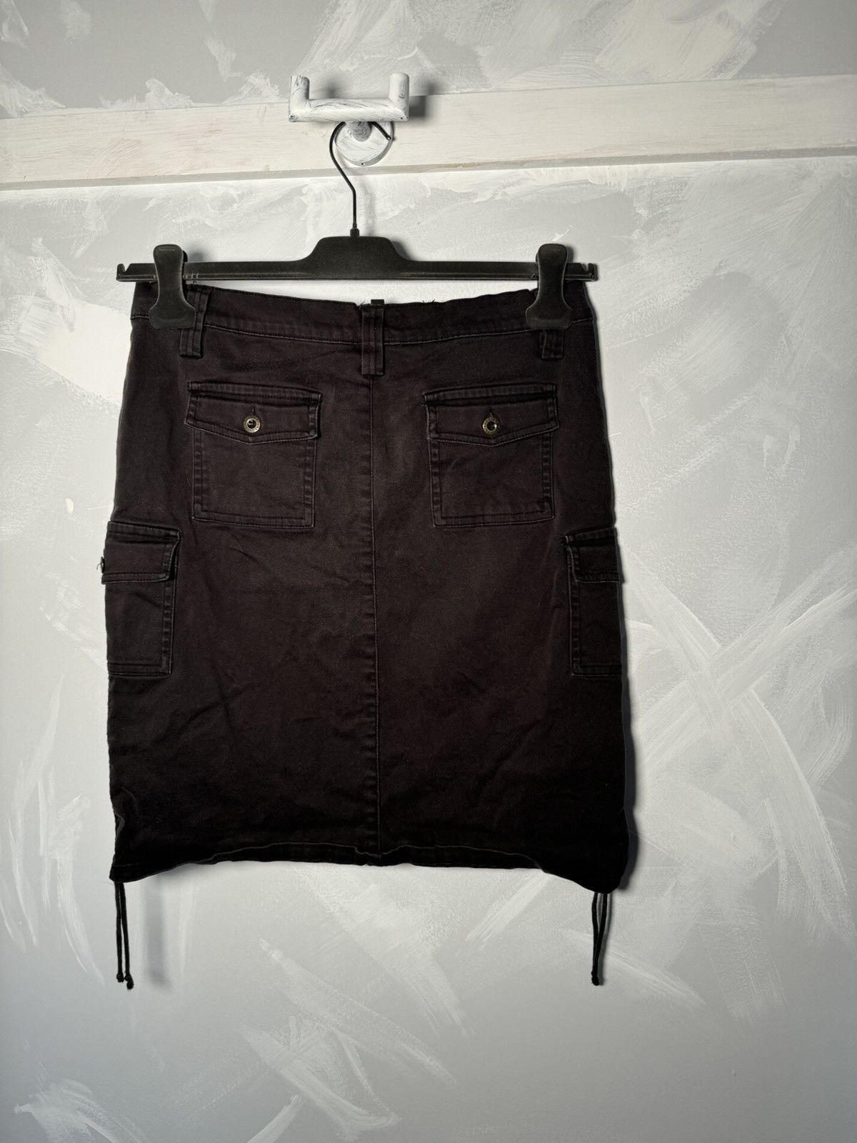 Japanese Brand × Request Jeans Request Black Midi Cargo Skirt Japanese Brand Cords Size 30" / US 8 / IT 44 - 2 Thumbnail