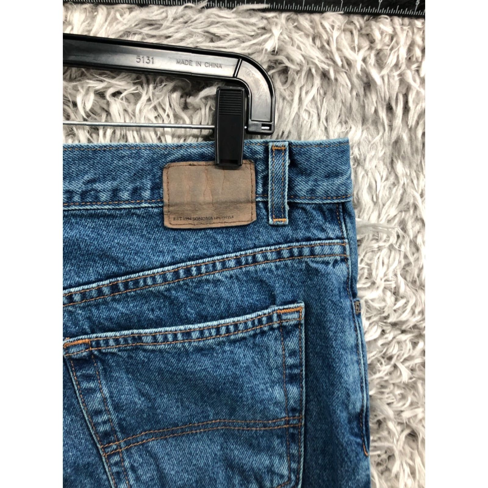 Vintage Sonoma Jeans Size 38x32 Mens Straight Mid Rise Blue Denim 5-Pocket Regular Waist Comfort Size US 38 / EU 54 - 6 Thumbnail