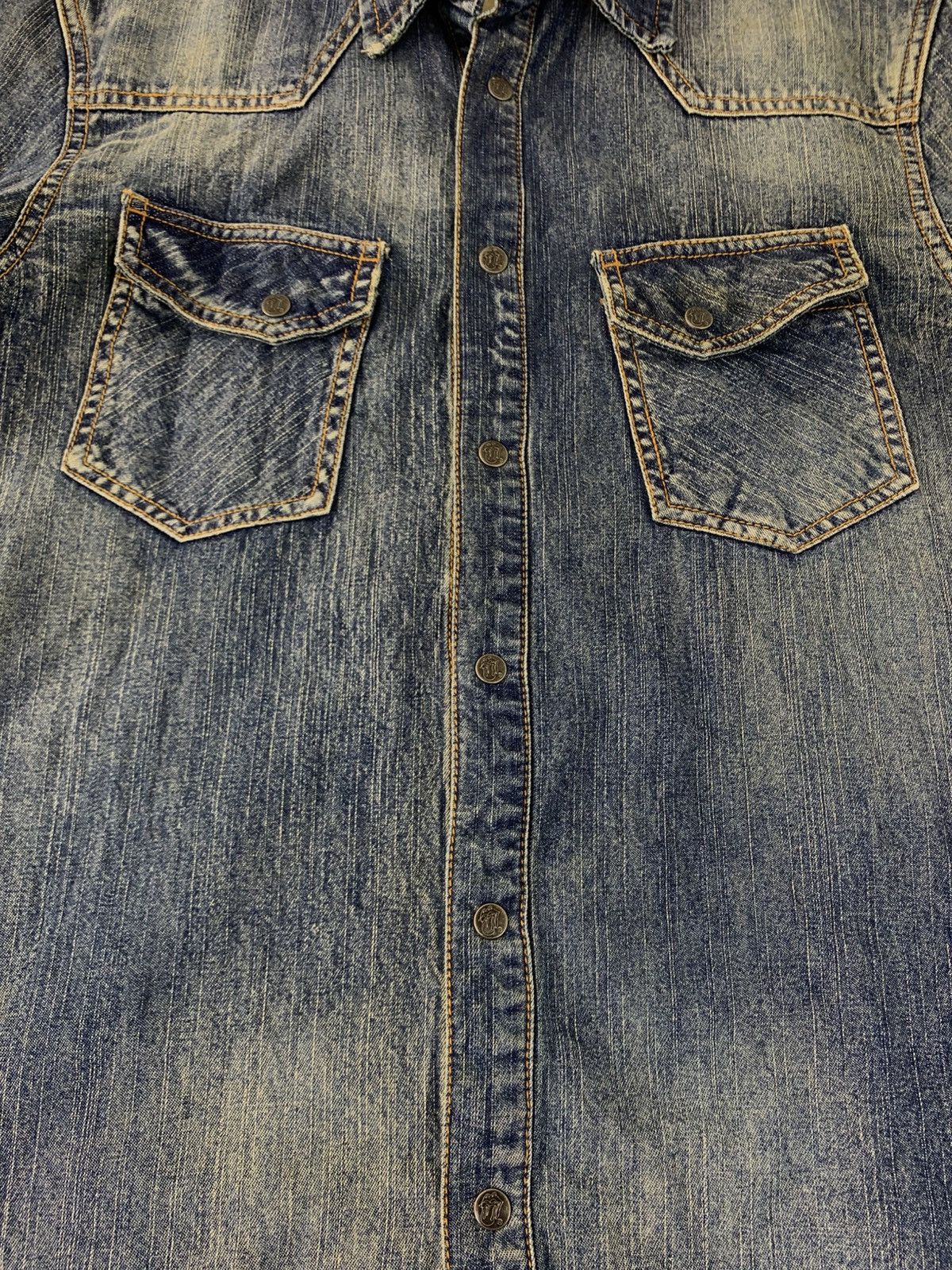 JACKROSE Jackrose x The Rolling Stones Denim Snap Button Shirt Jacket Size US S / EU 44-46 / 1 - 4 Thumbnail