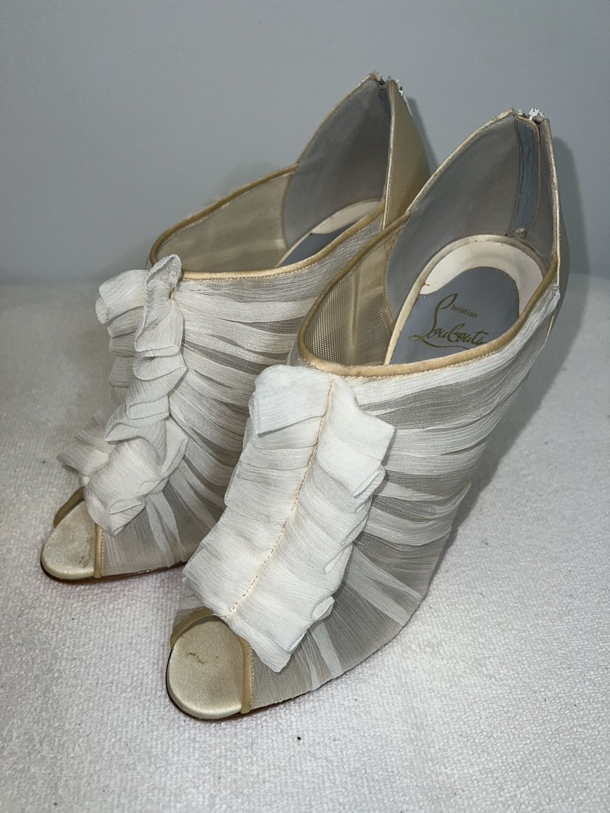 Christian Louboutin Christian Louboutin Silk Canonita 100 MM Booties 40 Size US 10 / IT 40 - 7 Thumbnail