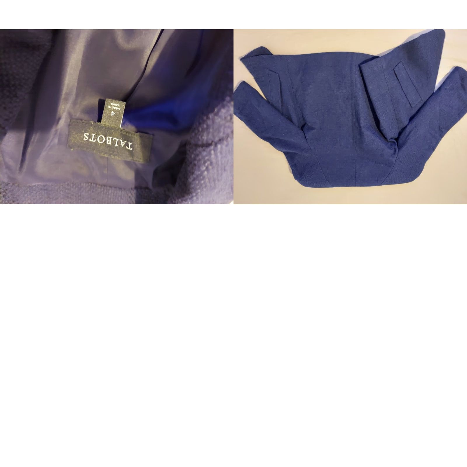 Talbots V Women's Talbots Blazer Jacket 4 Navy Blue Cotton Blazer Classic Business Casual Womens Size S / US 4 / IT 40 - 8 Thumbnail