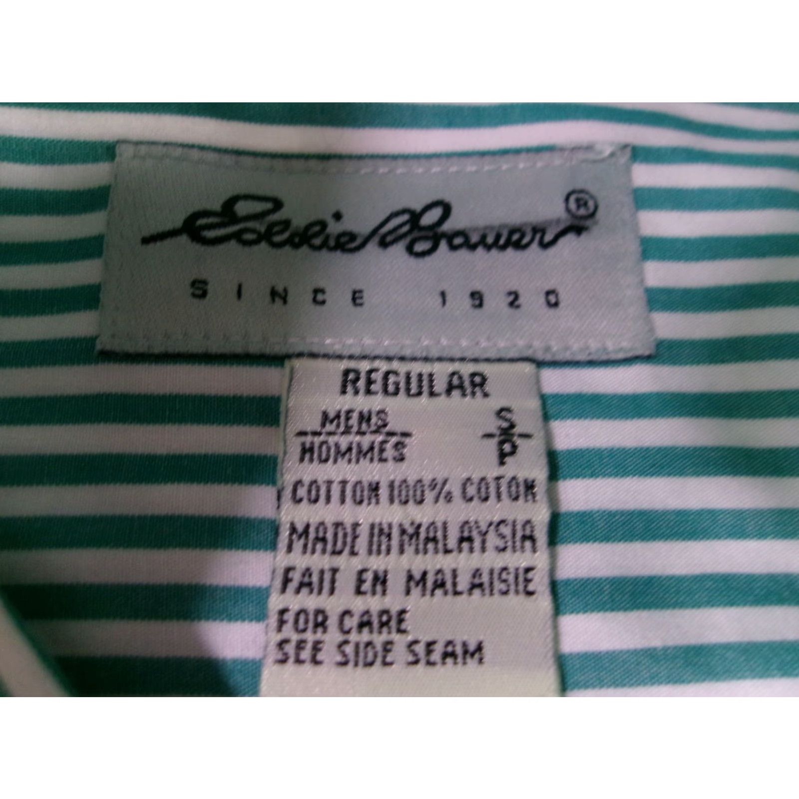 Eddie Bauer Eddie Bauer Shirt Mens Small Green White Striped Classic Everyday Office Outdoor Size US S / EU 44-46 / 1 - 7 Thumbnail