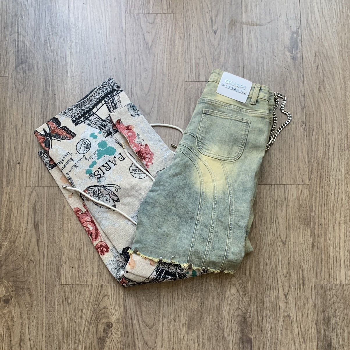 Vintage Denim Into Knit Pant GUAPI Size US 30 / EU 46 - 14 Thumbnail