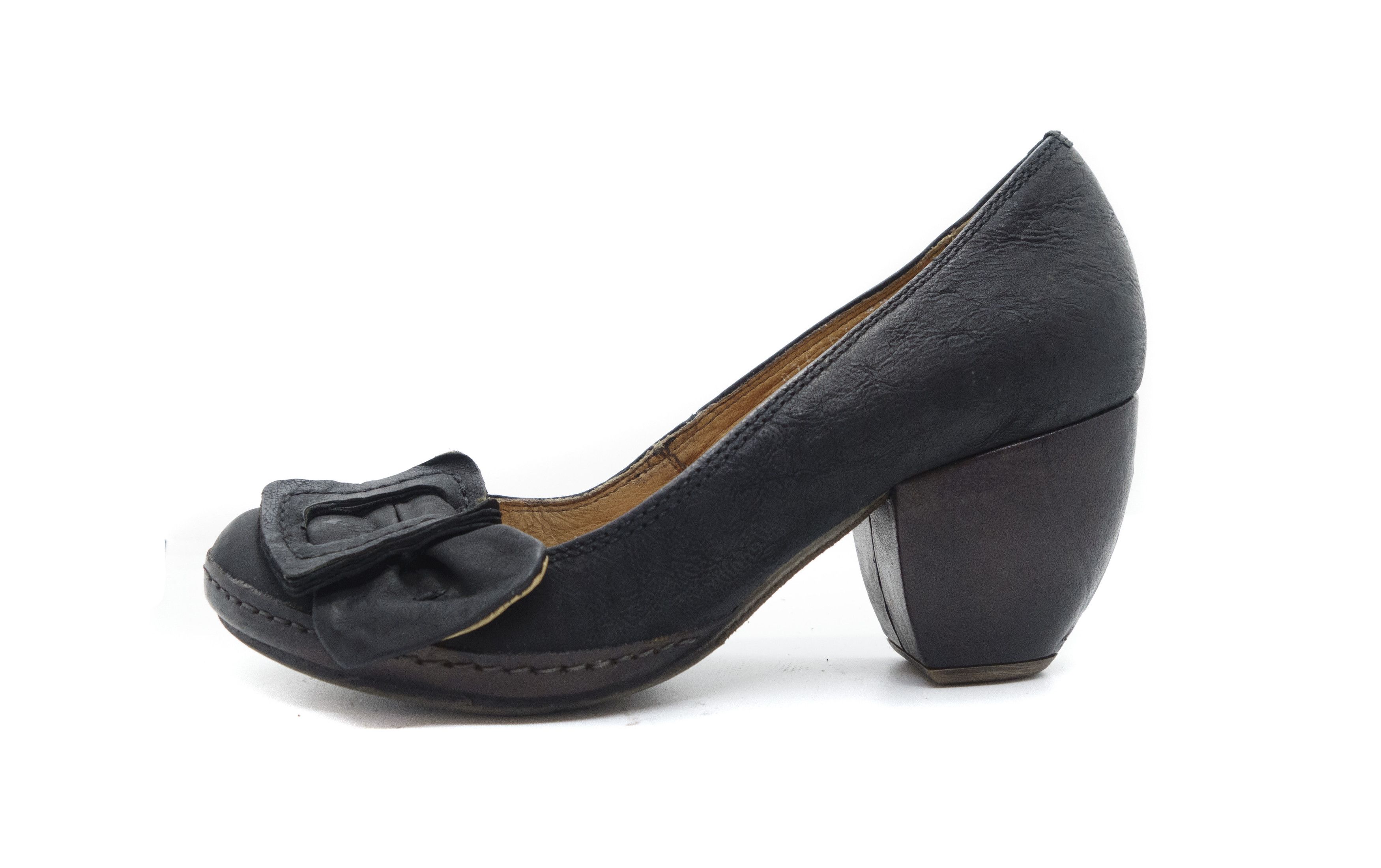 A.S.98 00S A.S.98 Leather Heeled Ballet Shoes Size US 7 / IT 37 - 1 Thumbnail